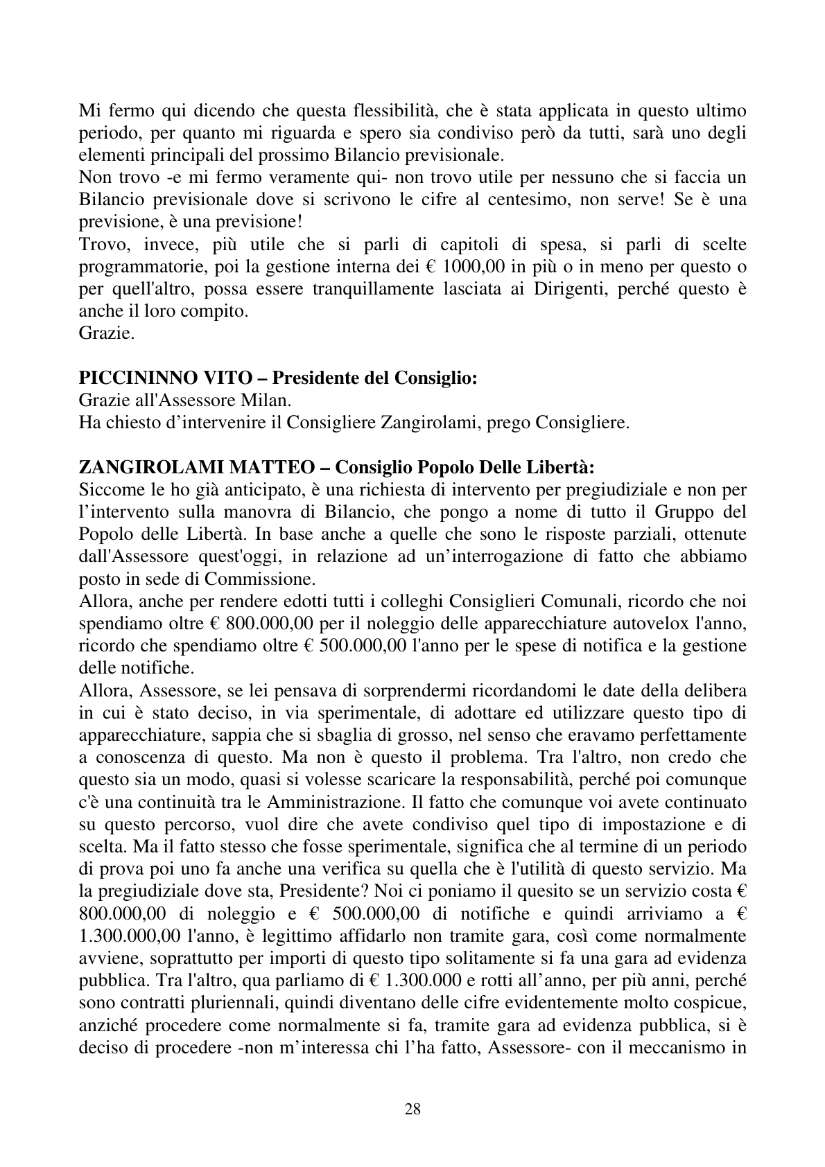 Pagina 28 del verbale