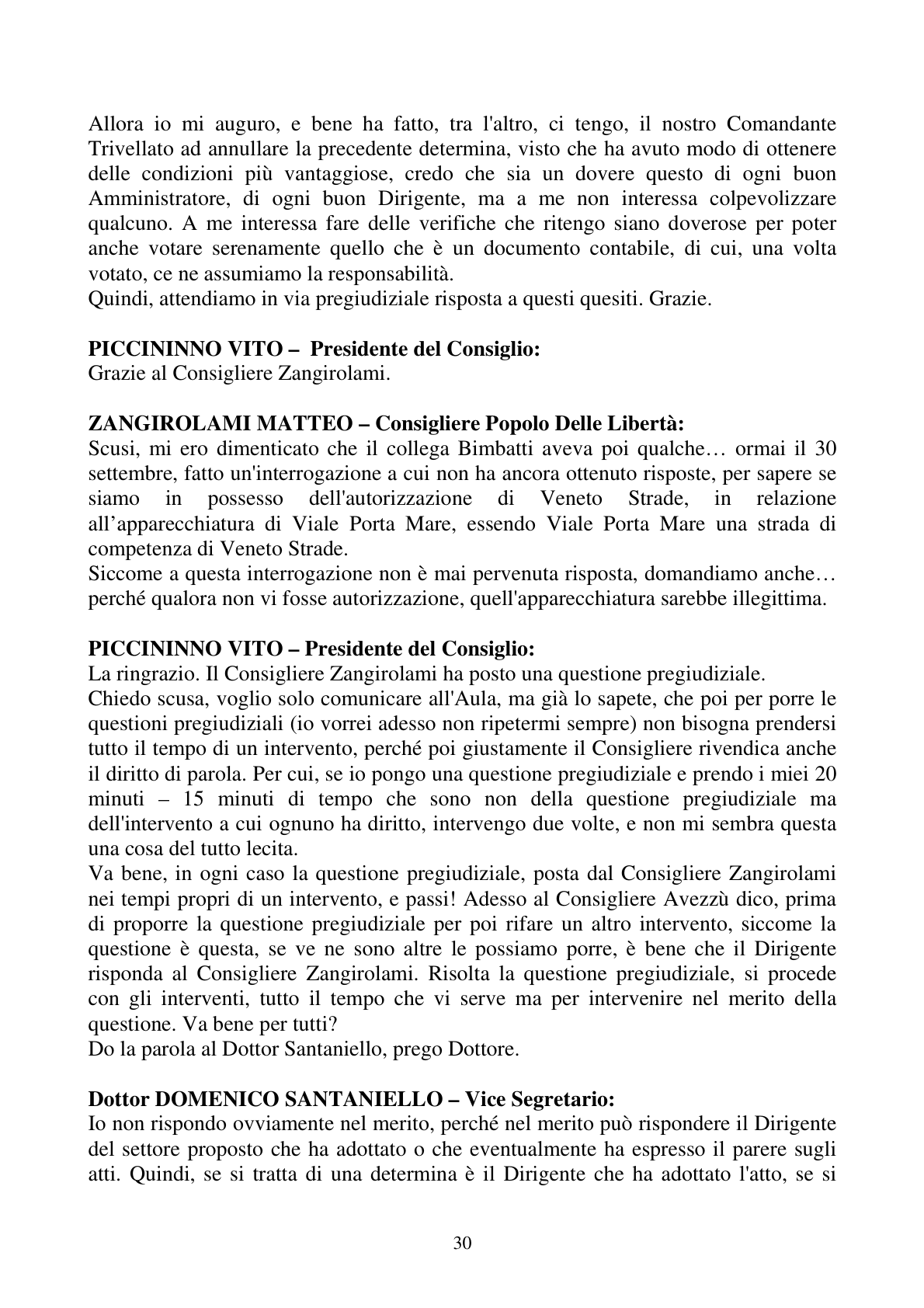 Pagina 30 del verbale