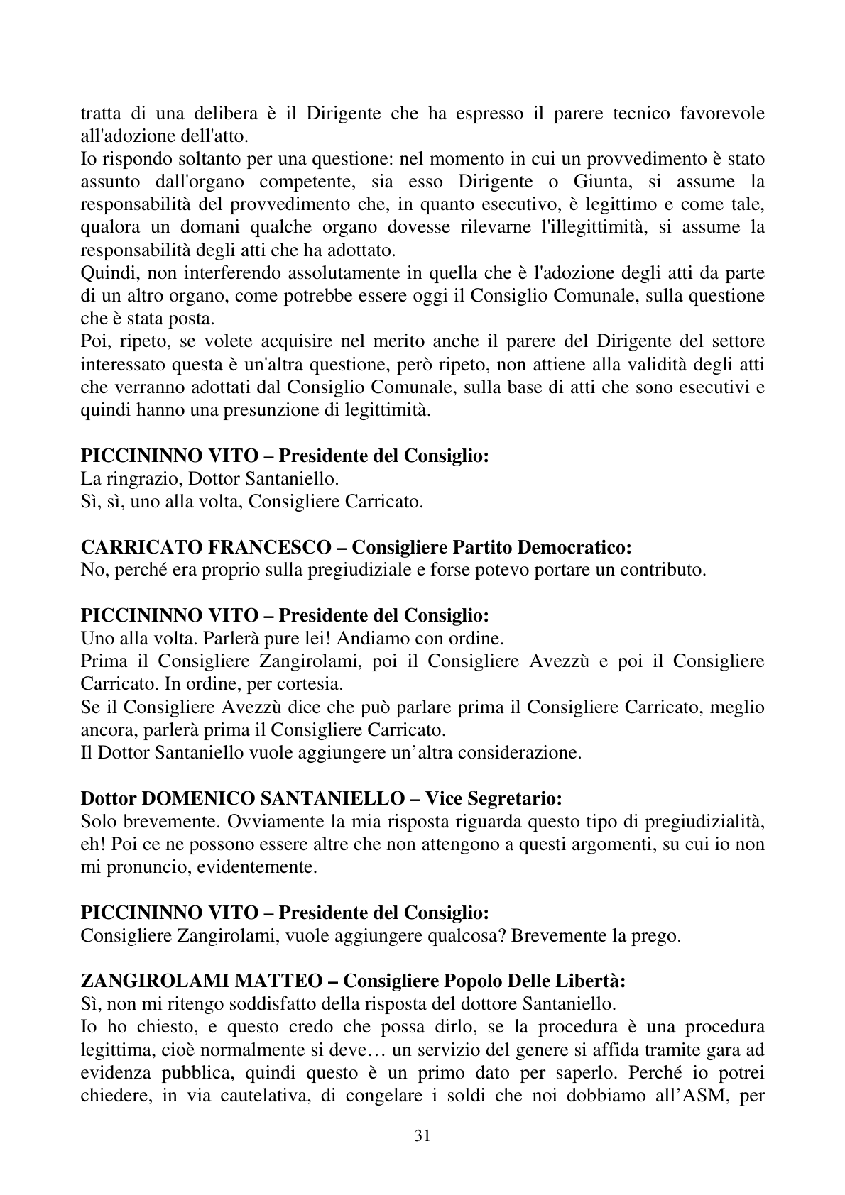 Pagina 31 del verbale