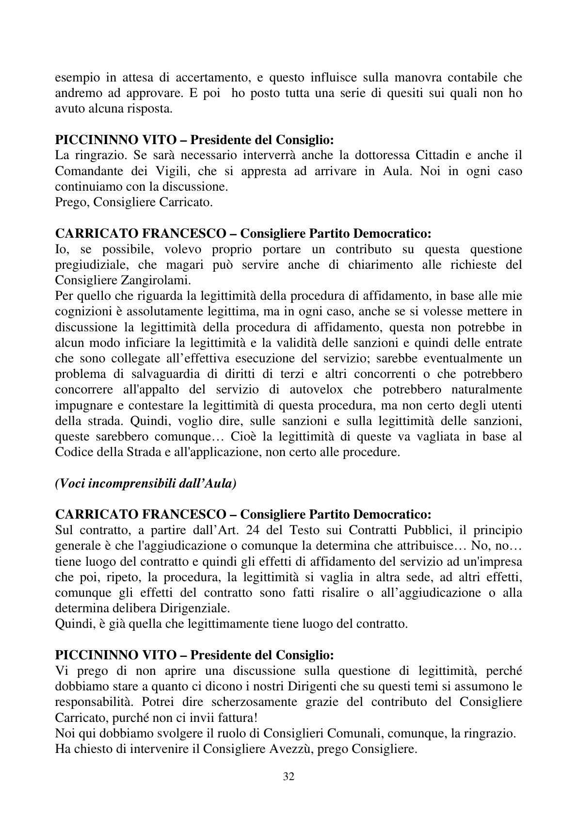 Pagina 32 del verbale