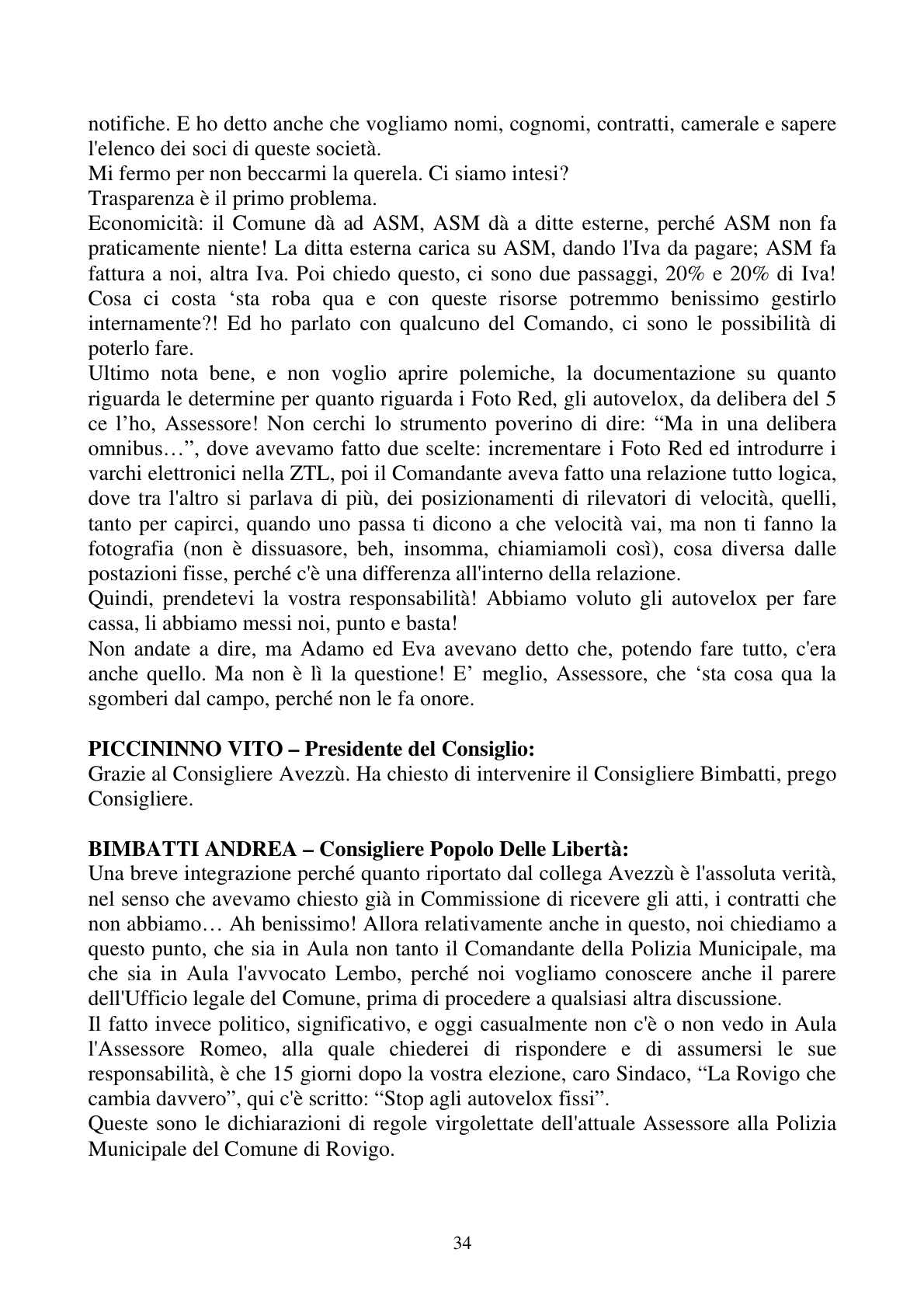 Pagina 34 del verbale