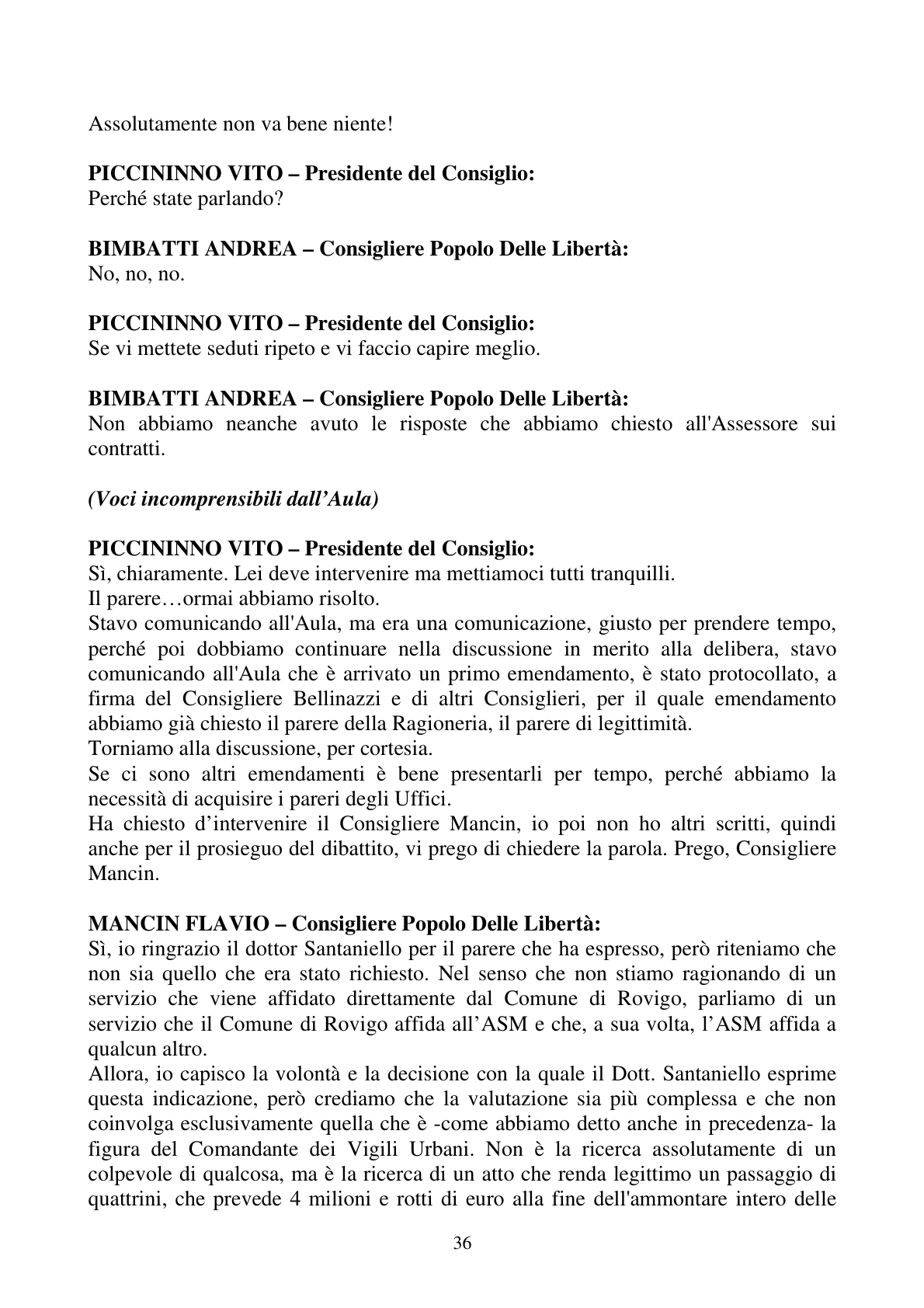 Pagina 36 del verbale