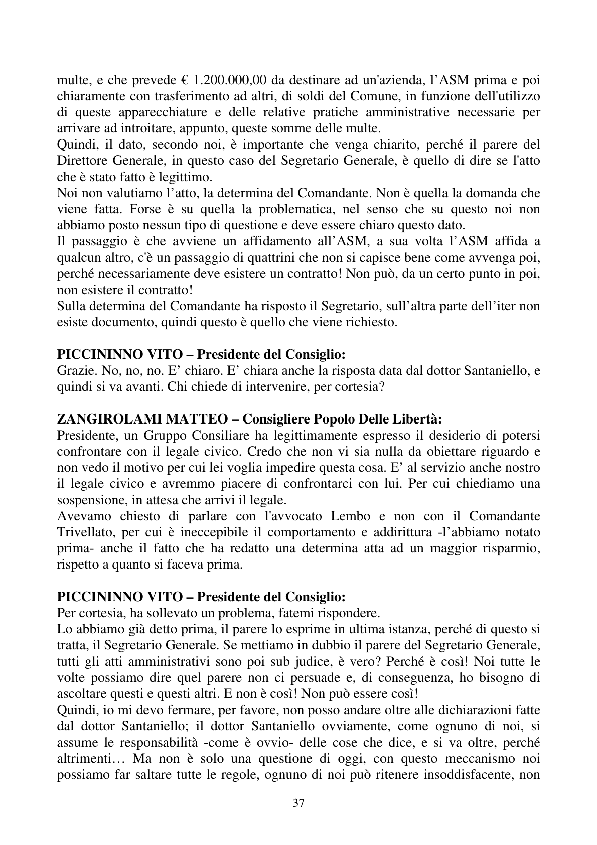 Pagina 37 del verbale