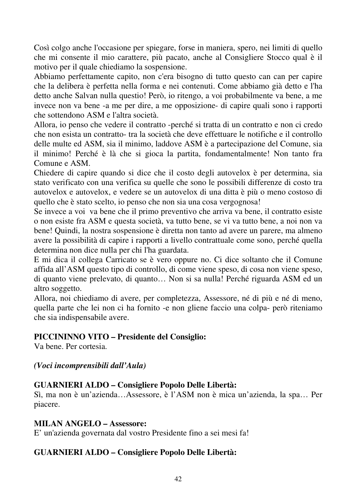 Pagina 42 del verbale