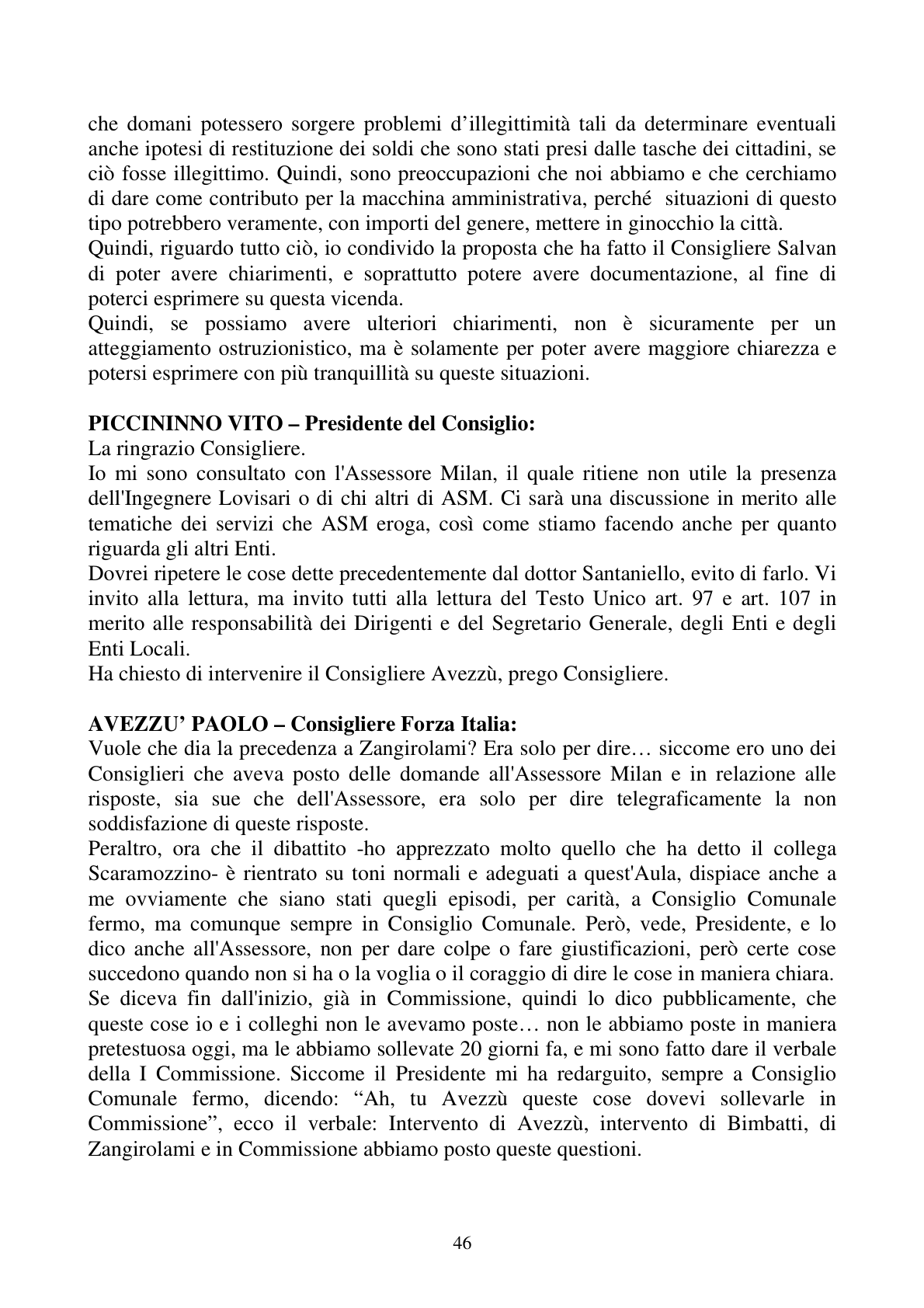 Pagina 46 del verbale