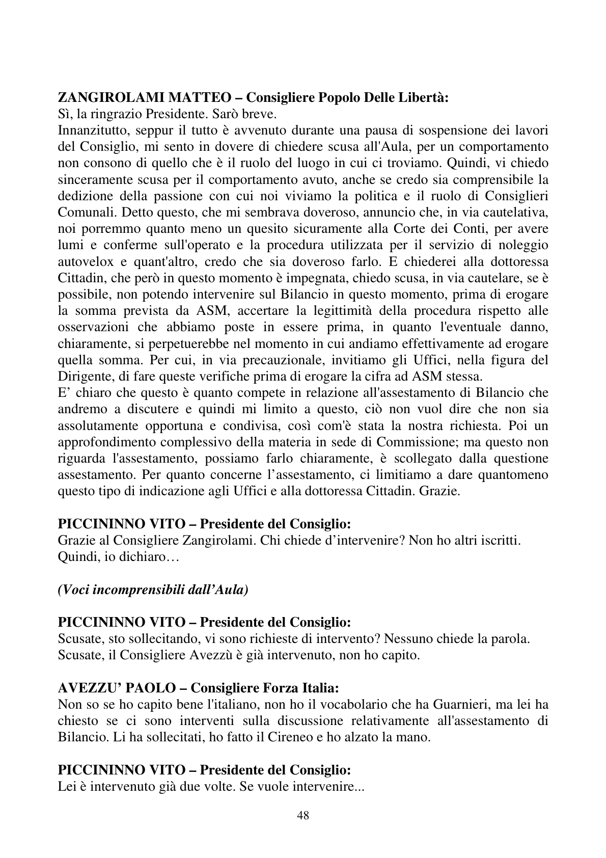 Pagina 48 del verbale