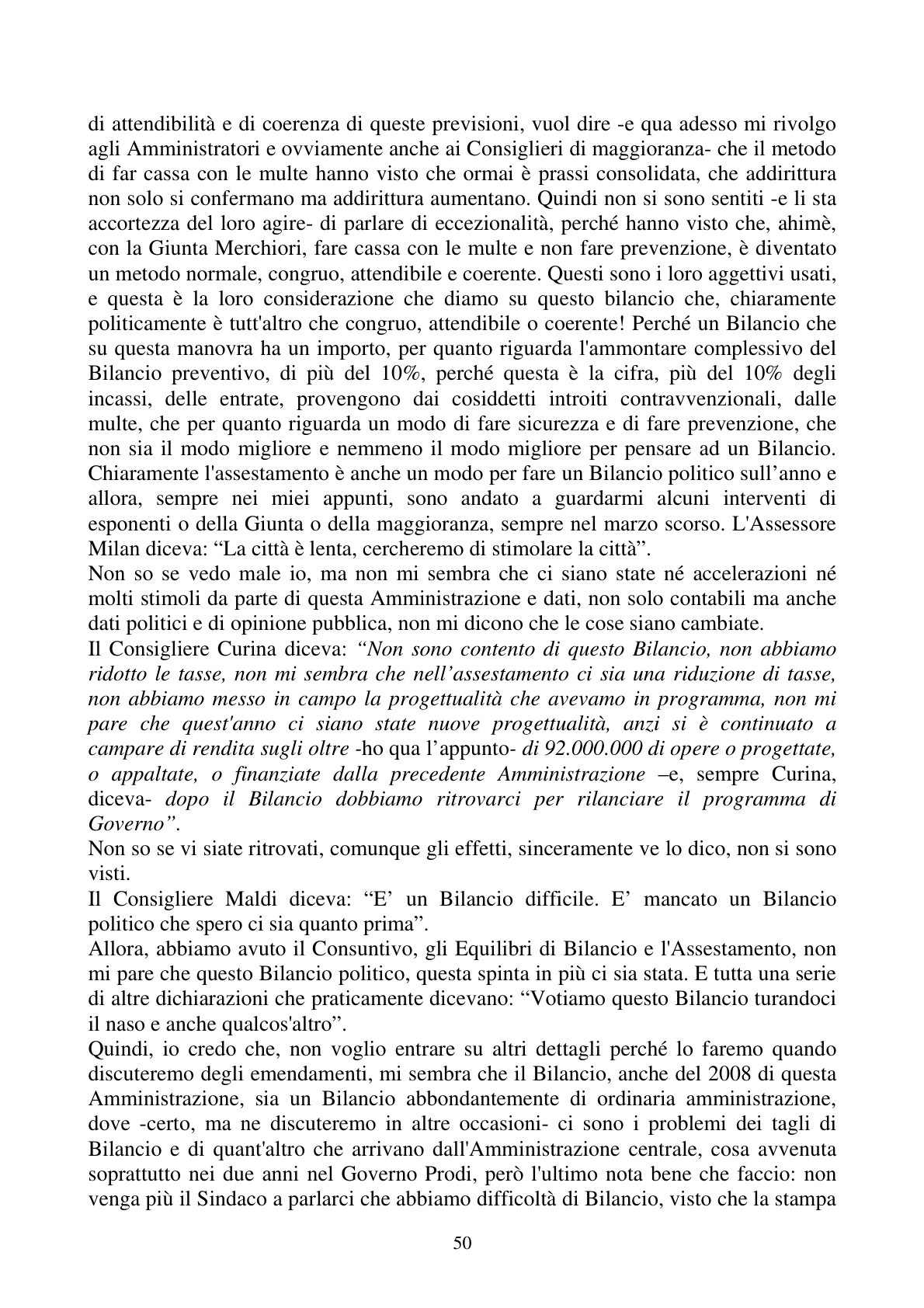 Pagina 50 del verbale