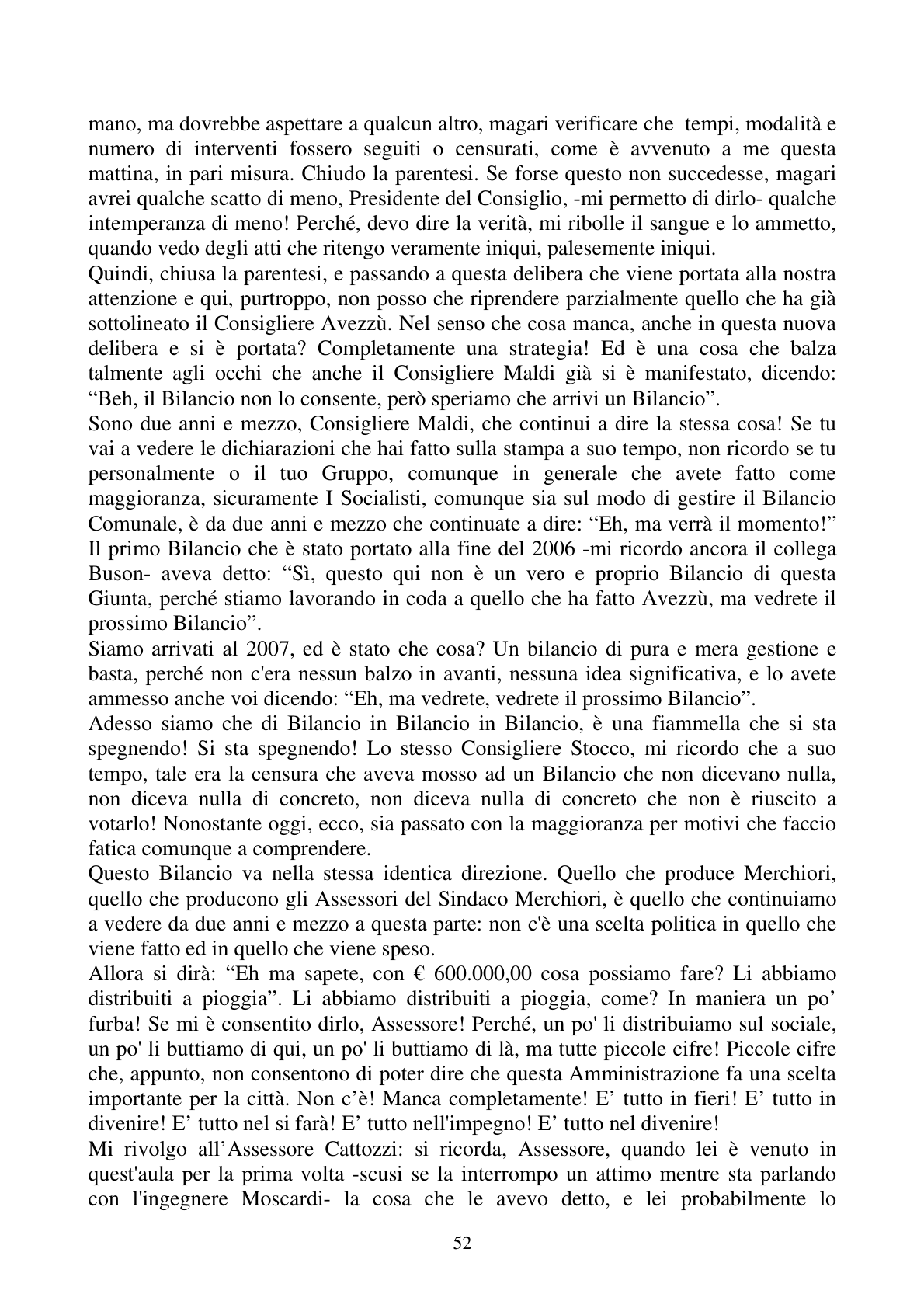 Pagina 52 del verbale