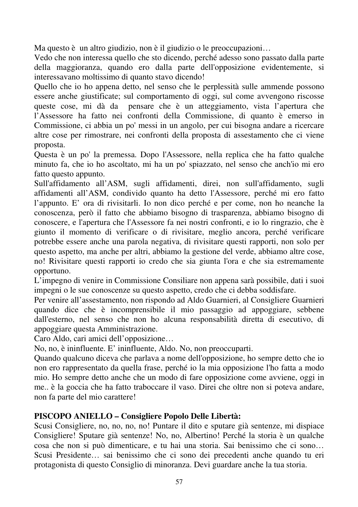 Pagina 57 del verbale