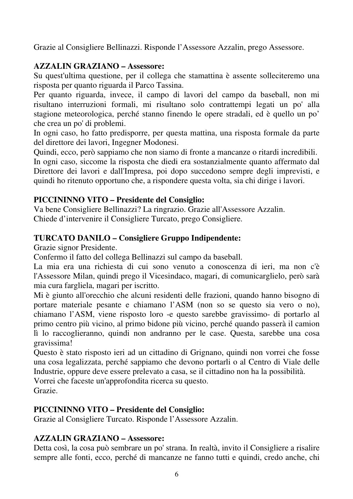 Pagina 6 del verbale