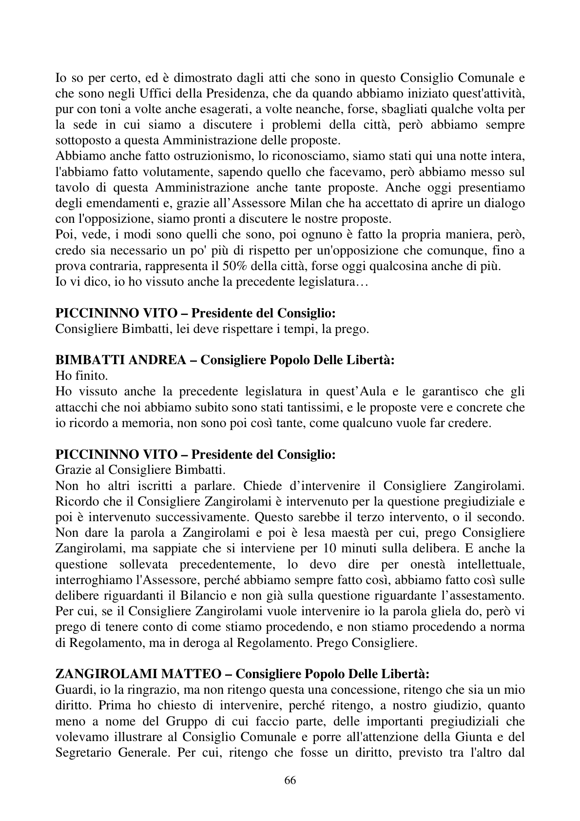 Pagina 66 del verbale