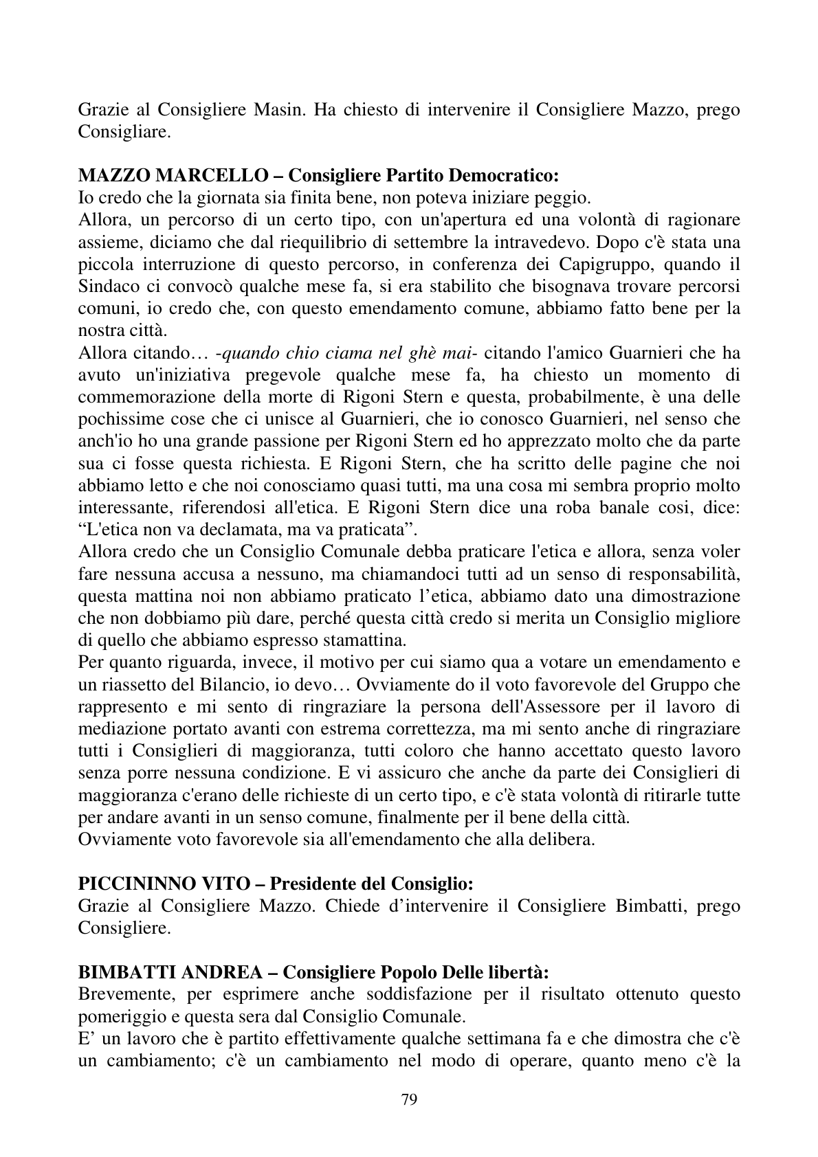 Pagina 79 del verbale