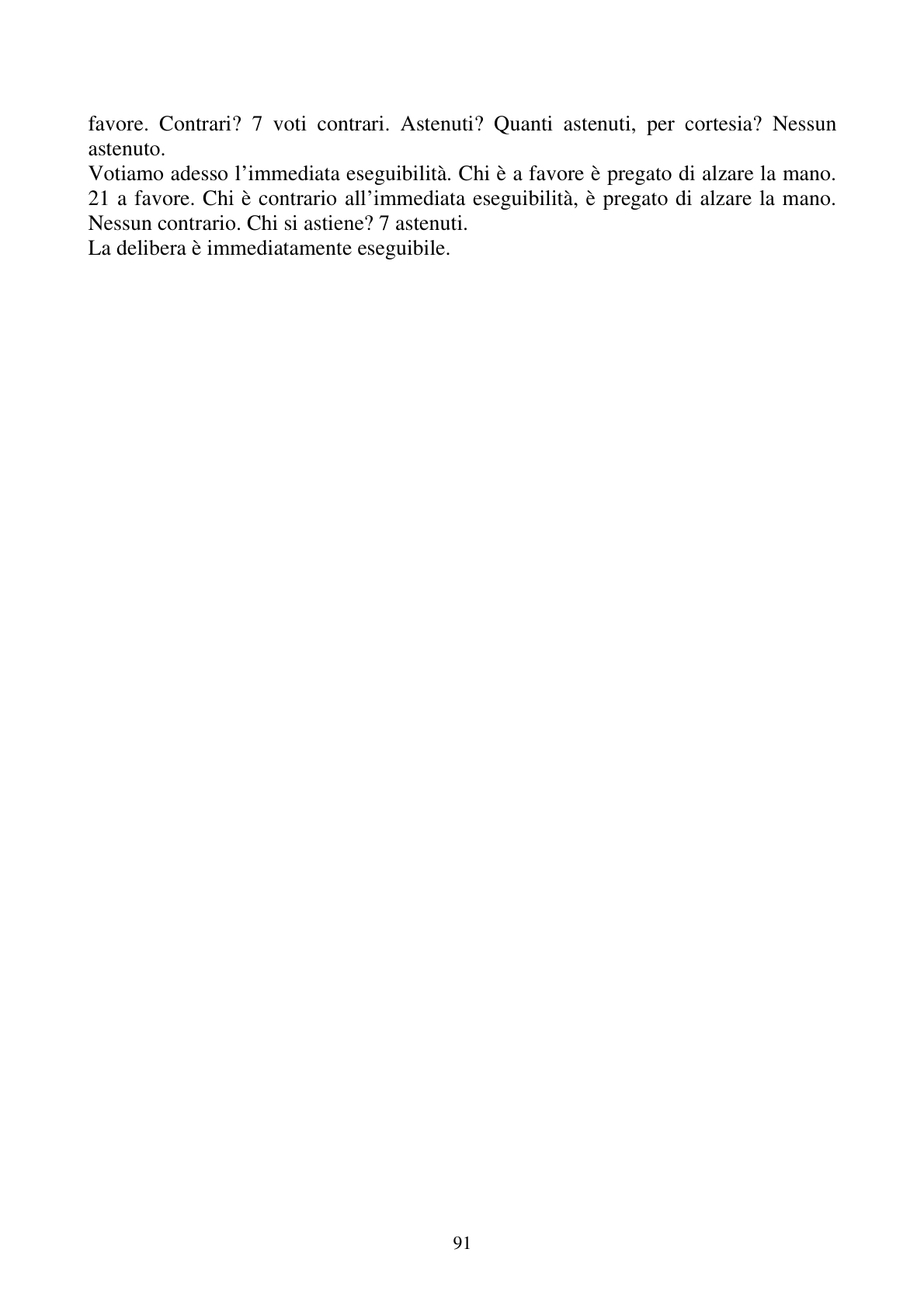 Pagina 91 del verbale