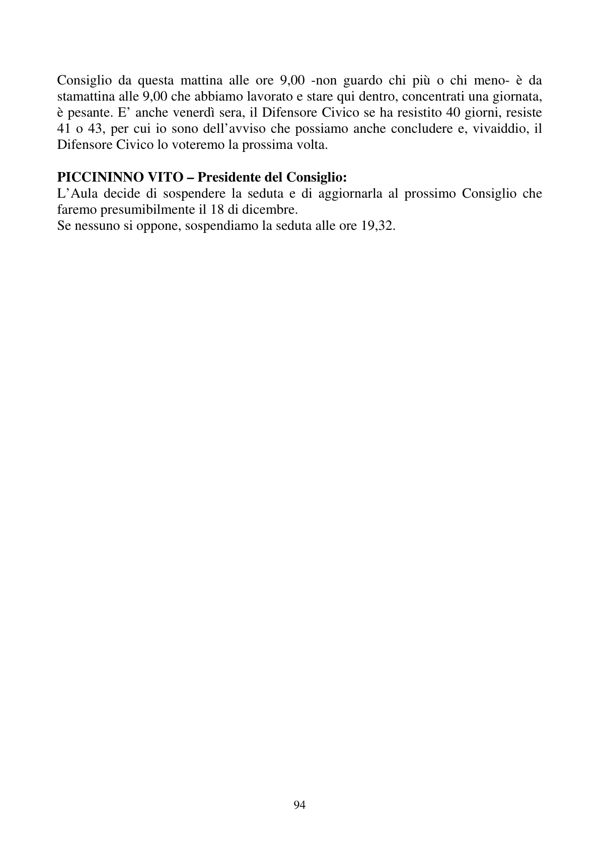 Pagina 94 del verbale