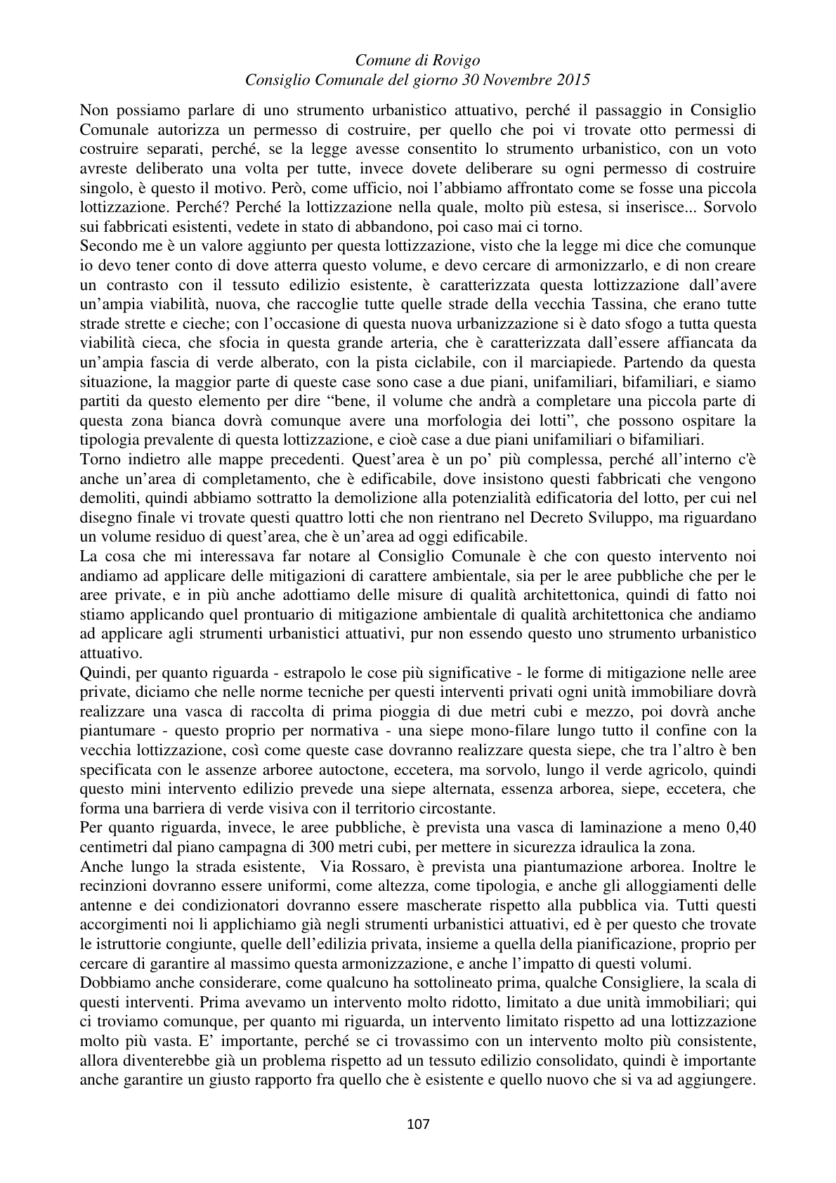 Pagina 107 del verbale