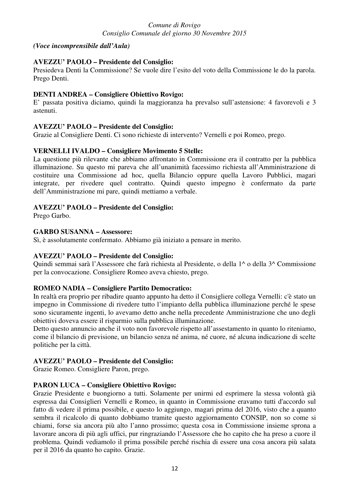 Pagina 12 del verbale