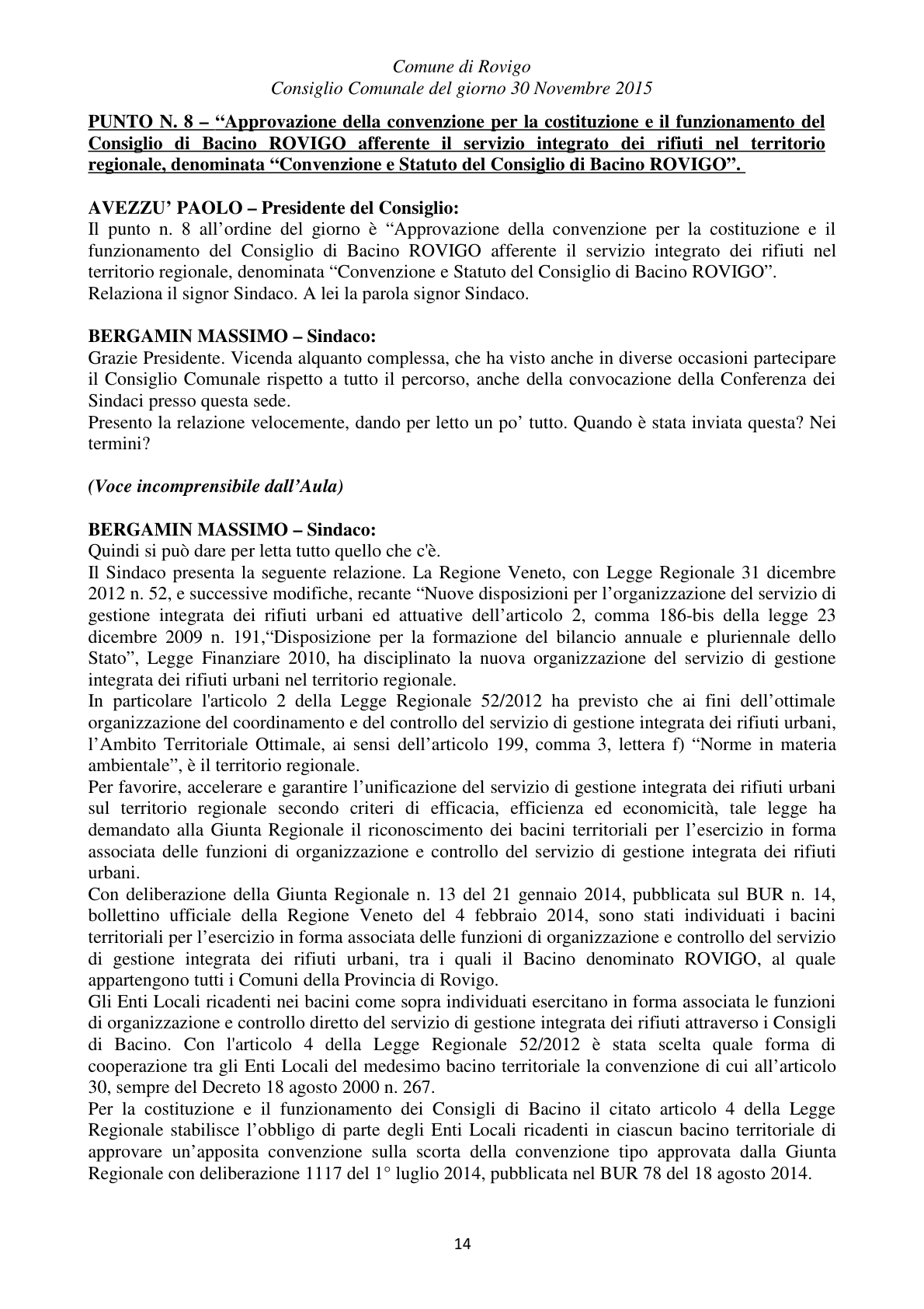 Pagina 14 del verbale