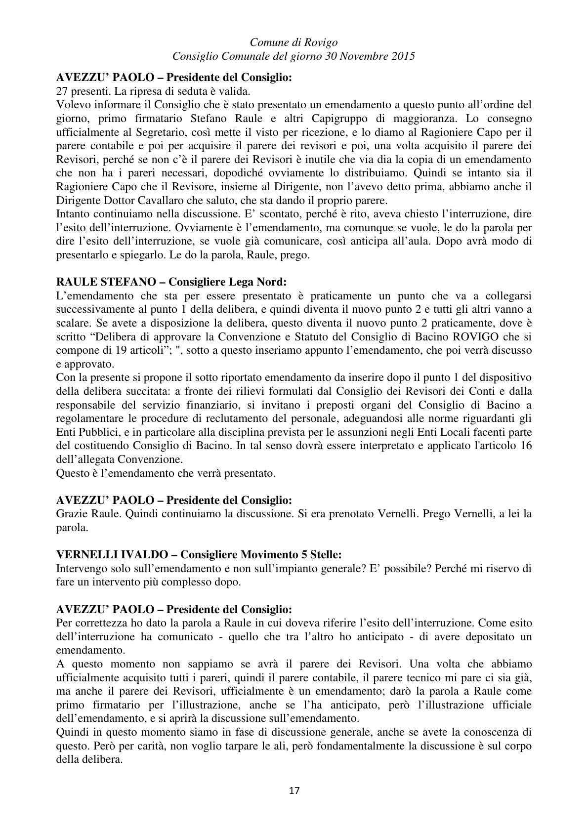 Pagina 17 del verbale