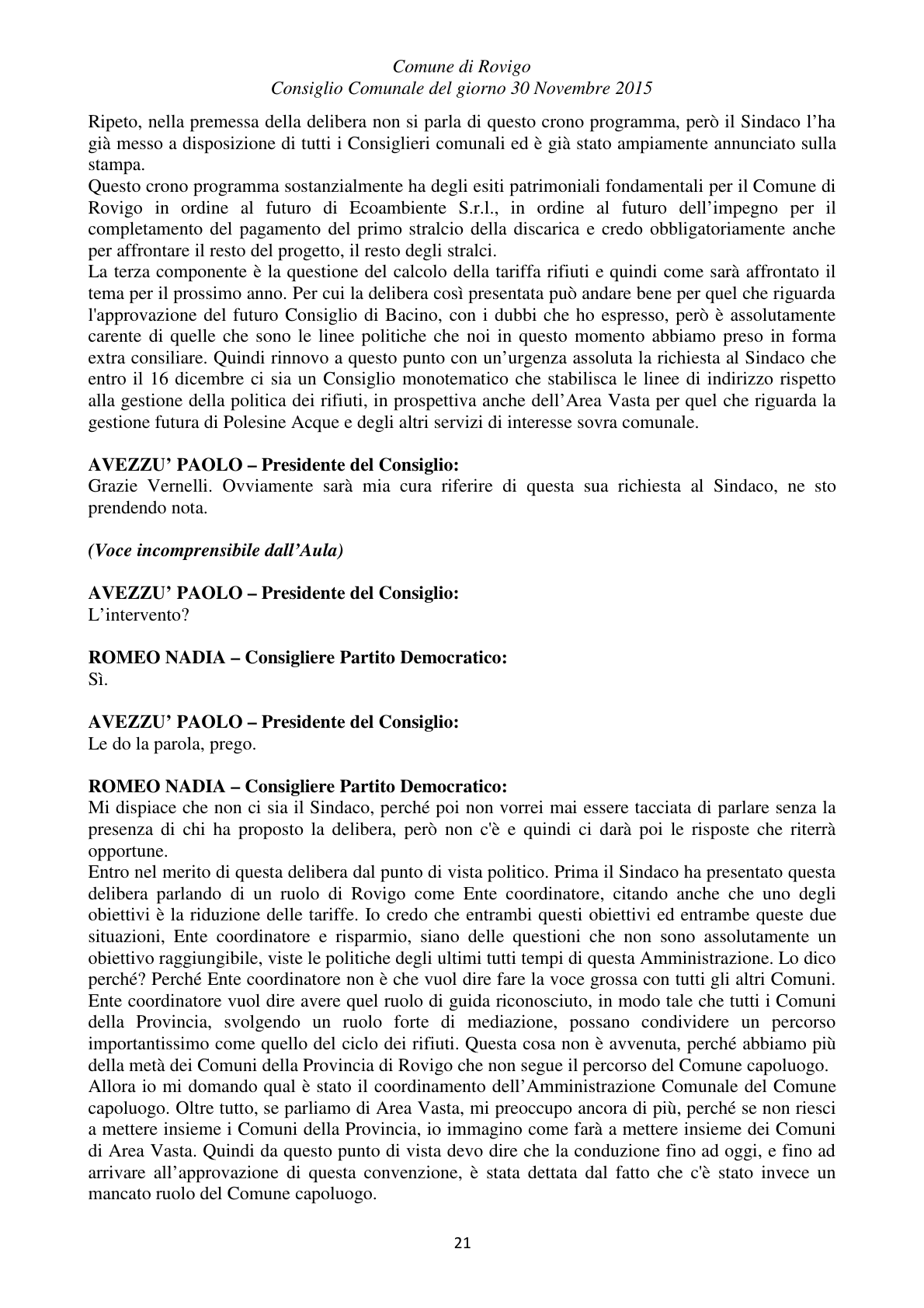 Pagina 21 del verbale