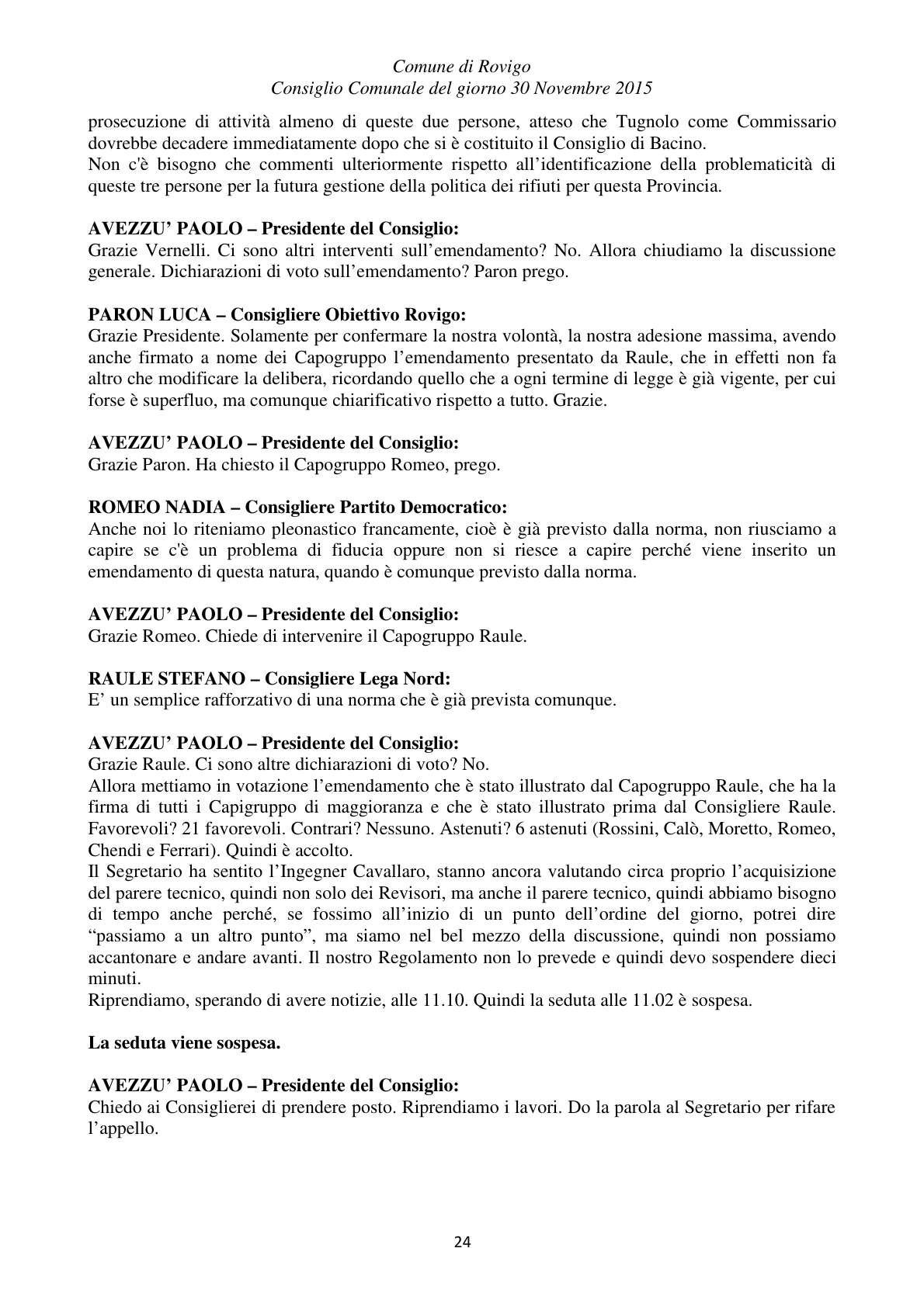 Pagina 24 del verbale