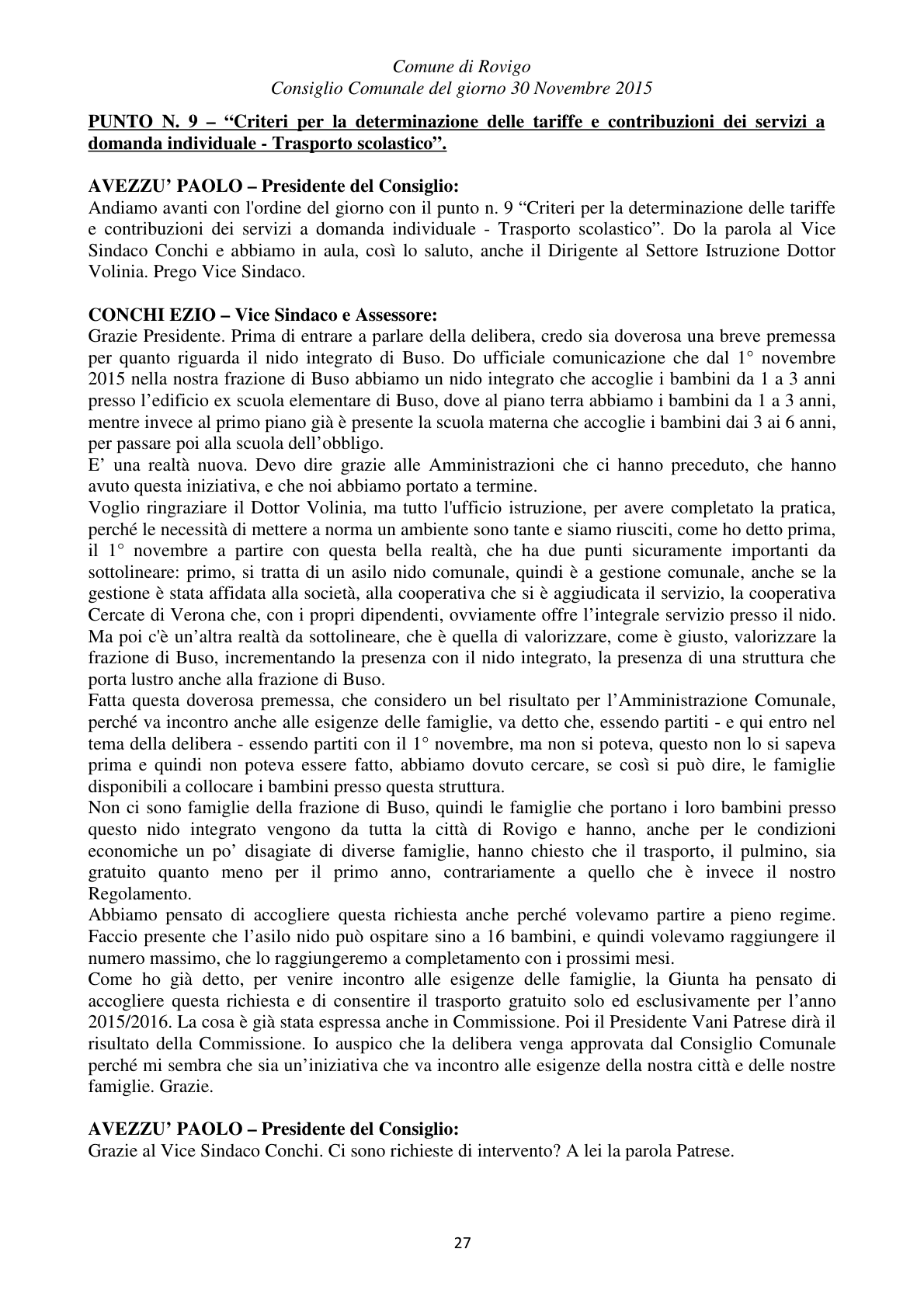 Pagina 27 del verbale