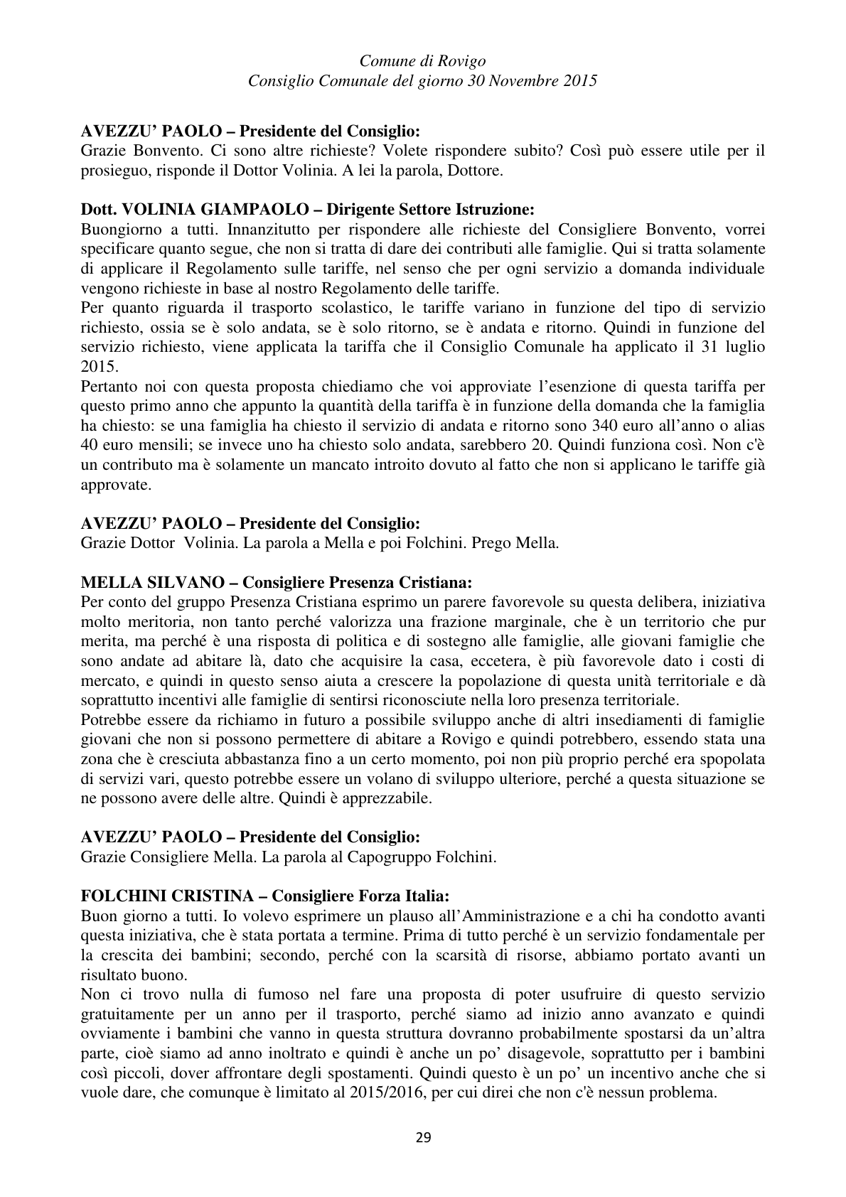 Pagina 29 del verbale