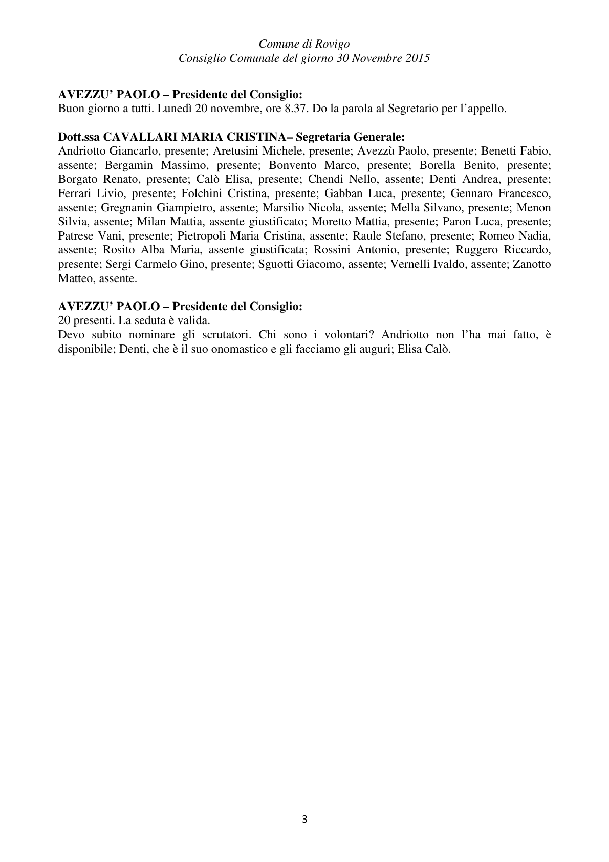 Pagina 3 del verbale