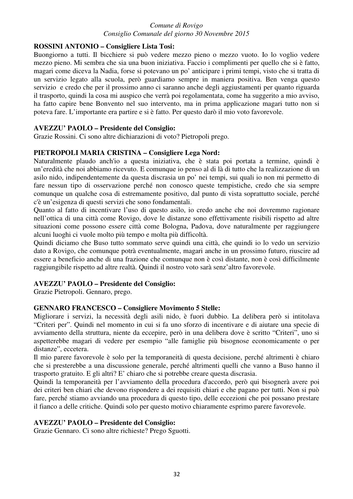 Pagina 32 del verbale