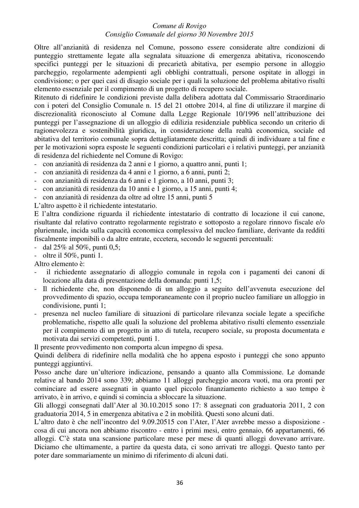 Pagina 36 del verbale