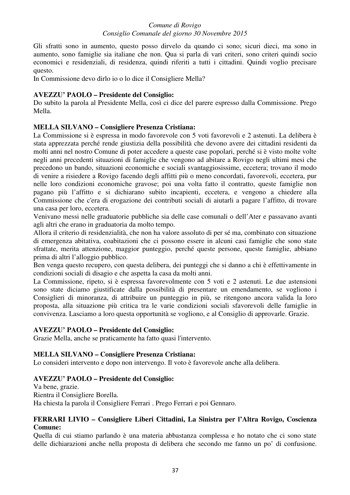 Pagina 37 del verbale