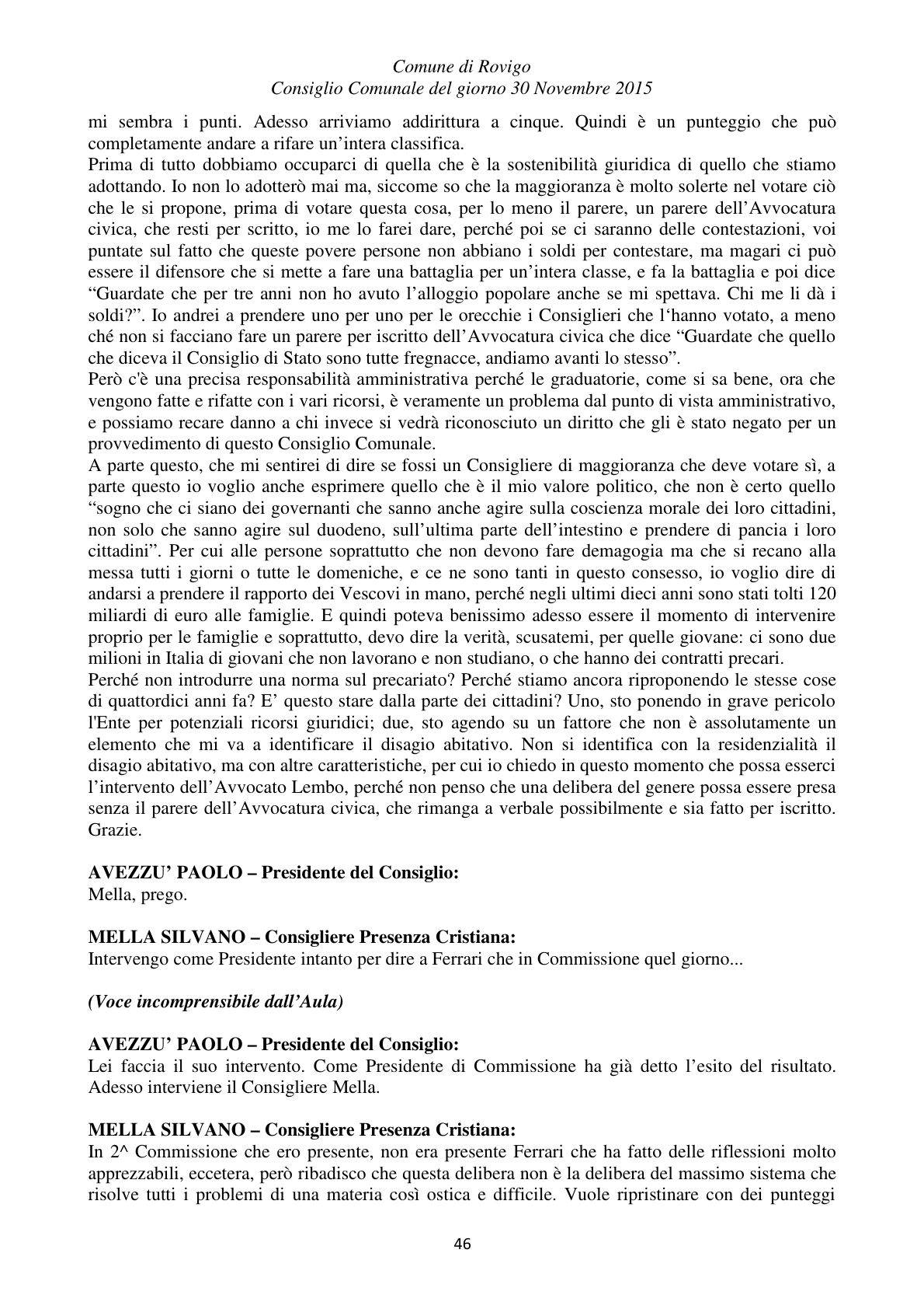 Pagina 46 del verbale