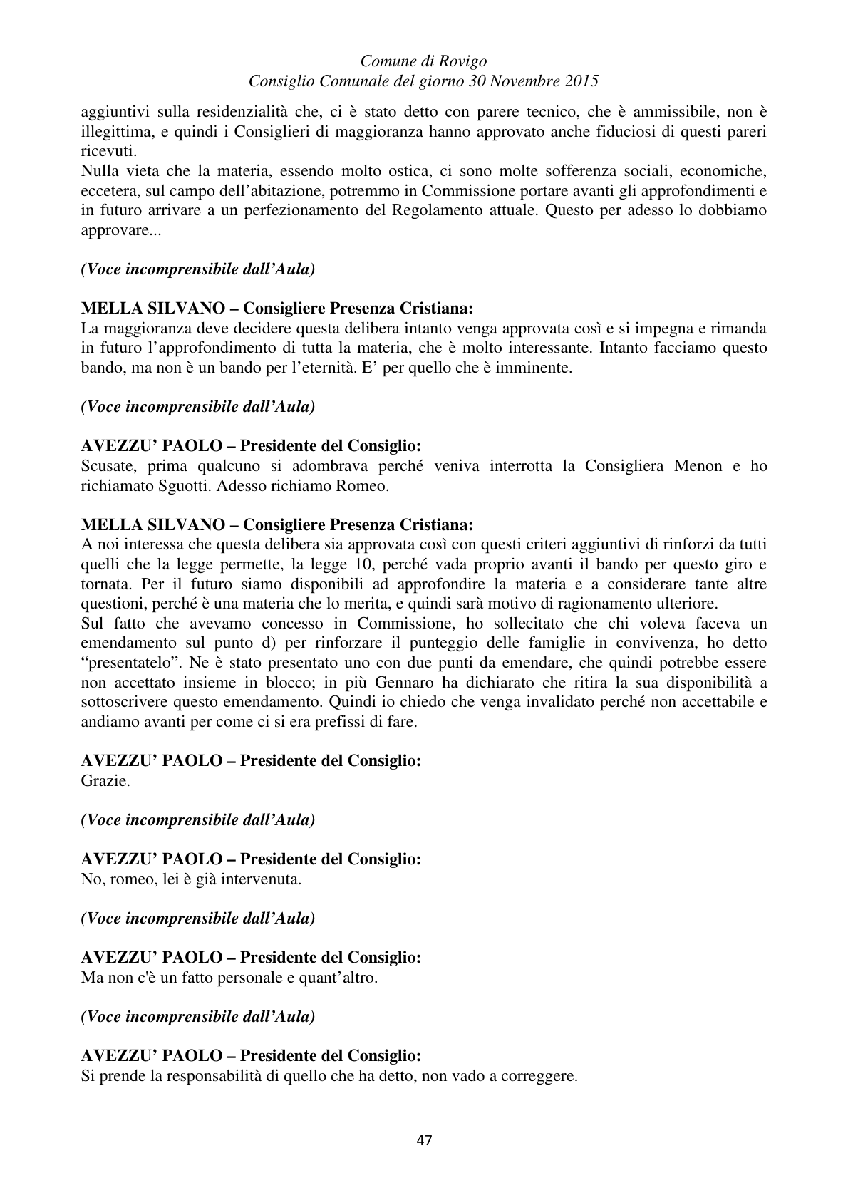 Pagina 47 del verbale