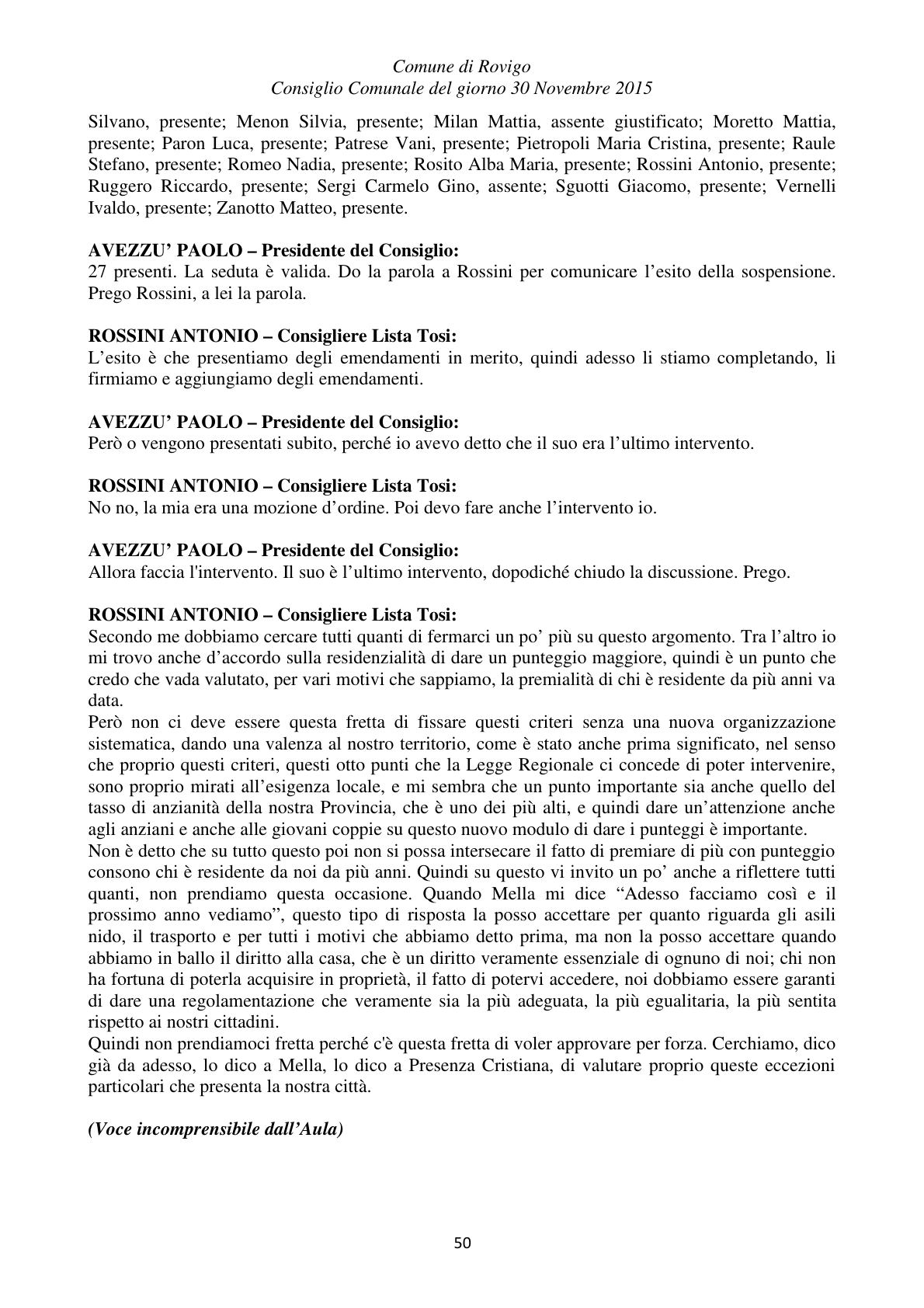 Pagina 50 del verbale