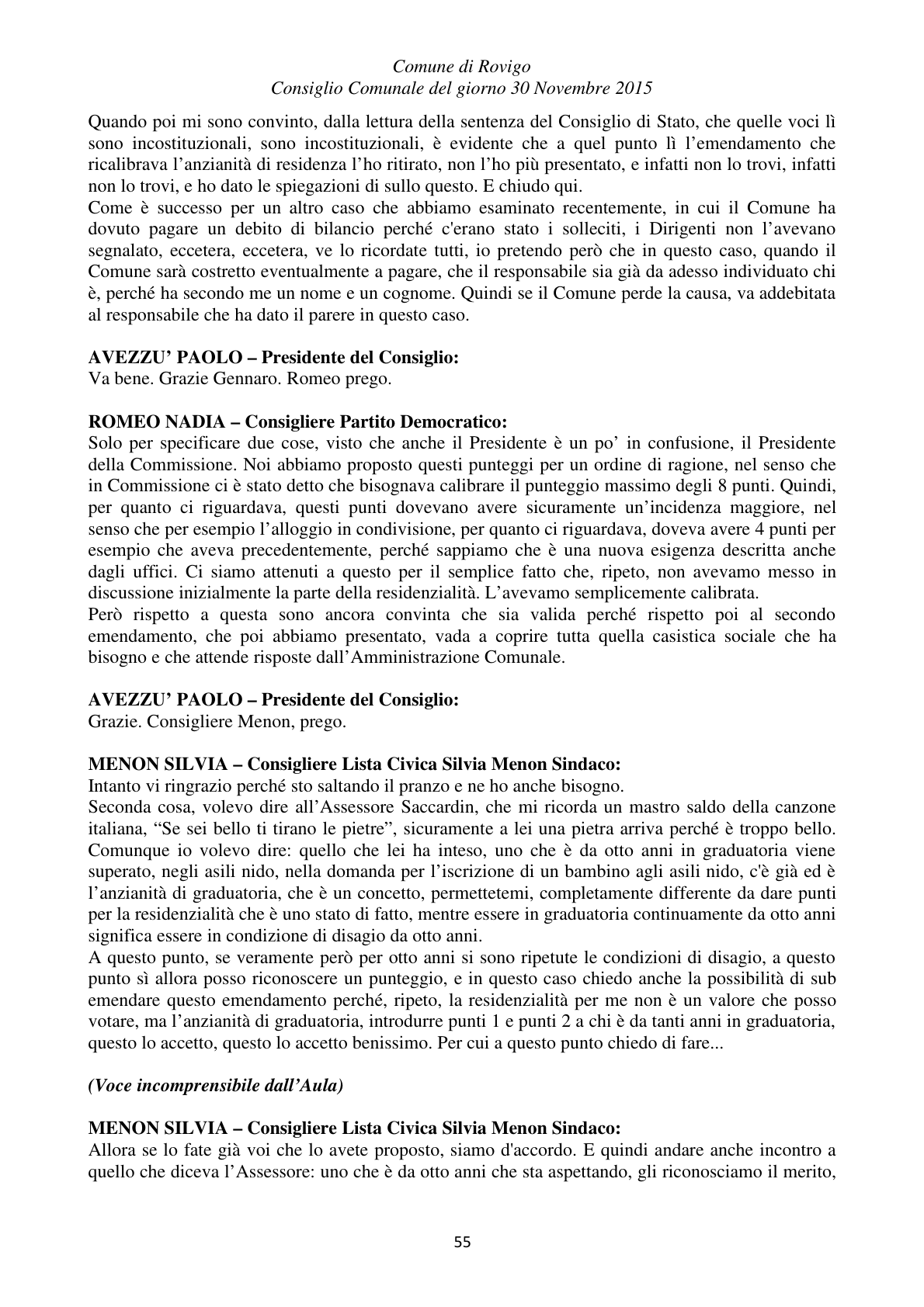 Pagina 55 del verbale