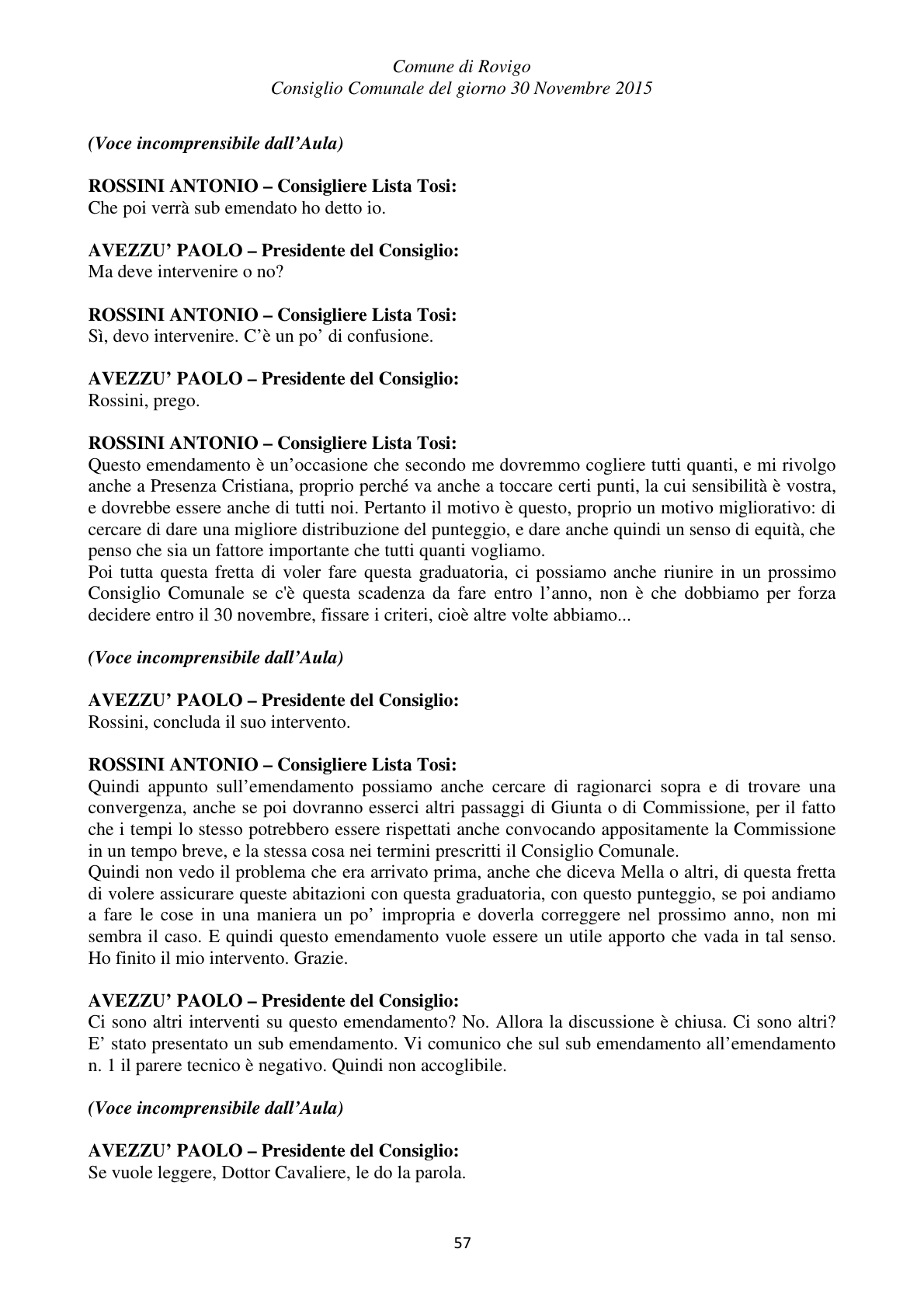 Pagina 57 del verbale
