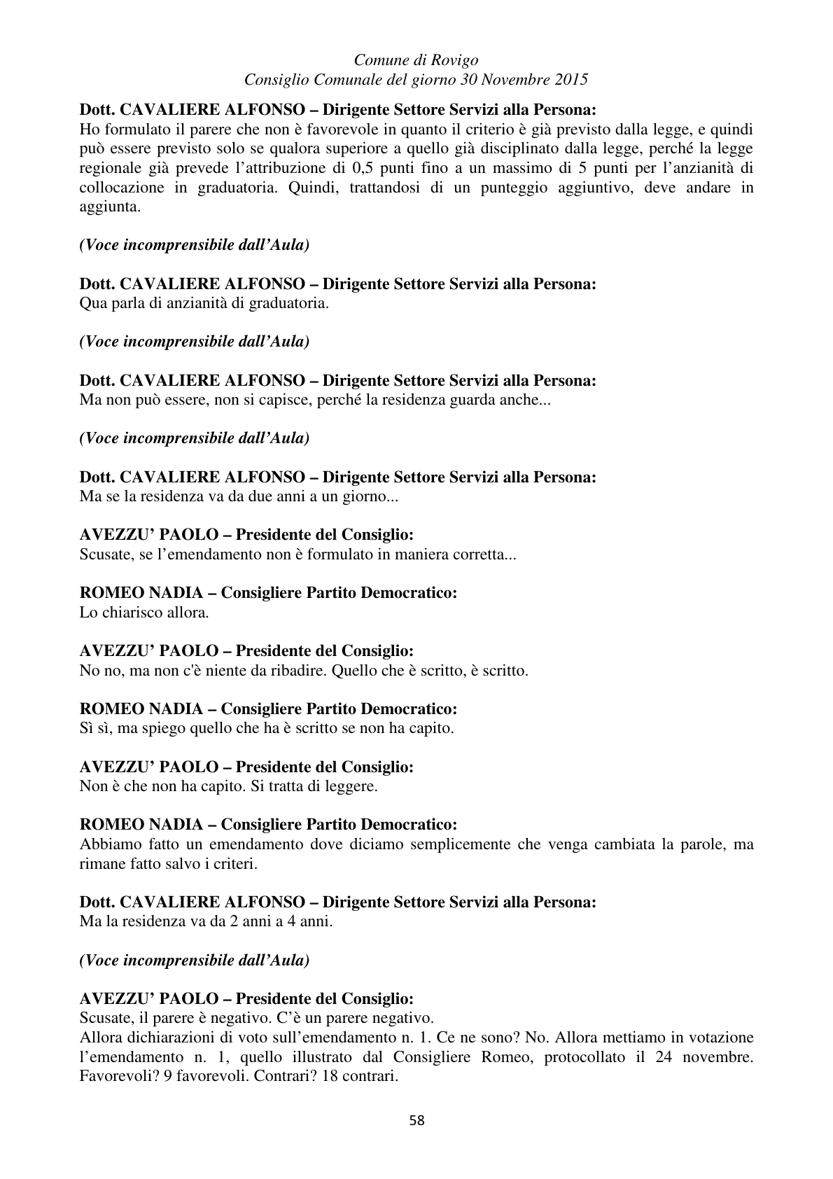 Pagina 58 del verbale