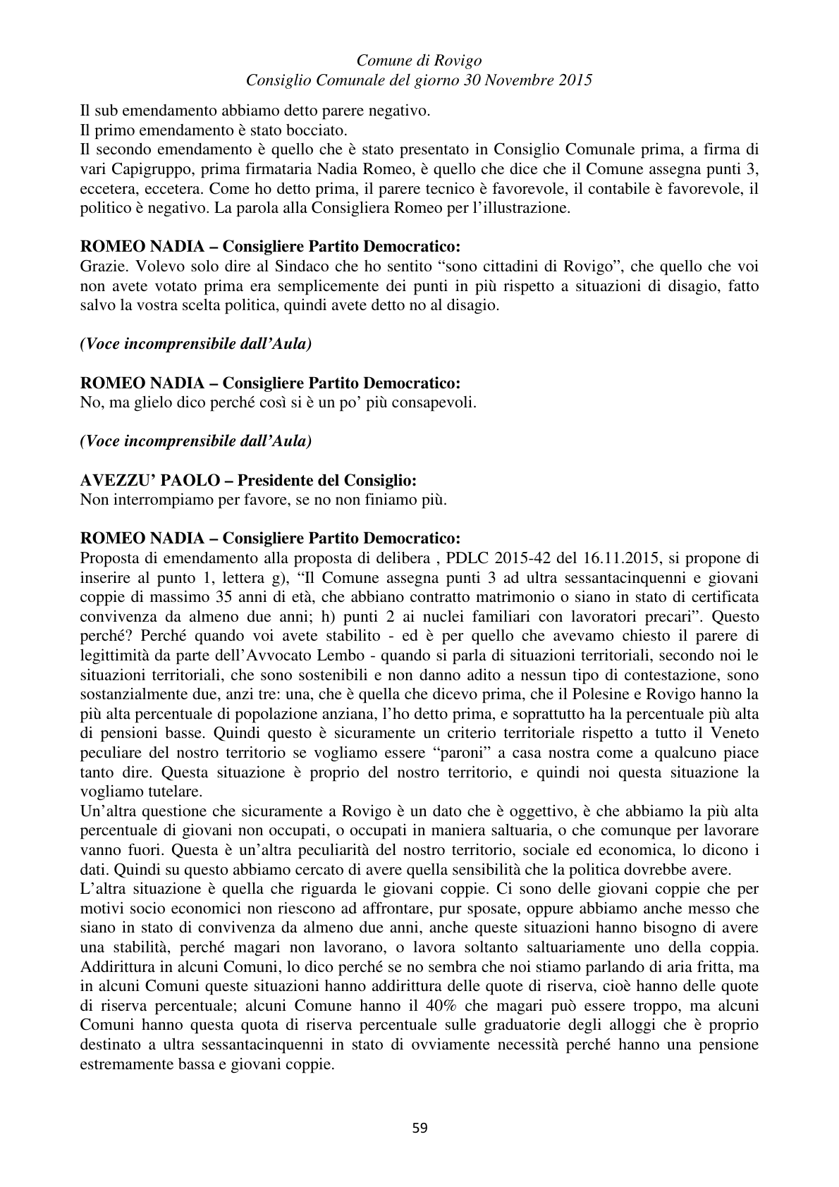 Pagina 59 del verbale