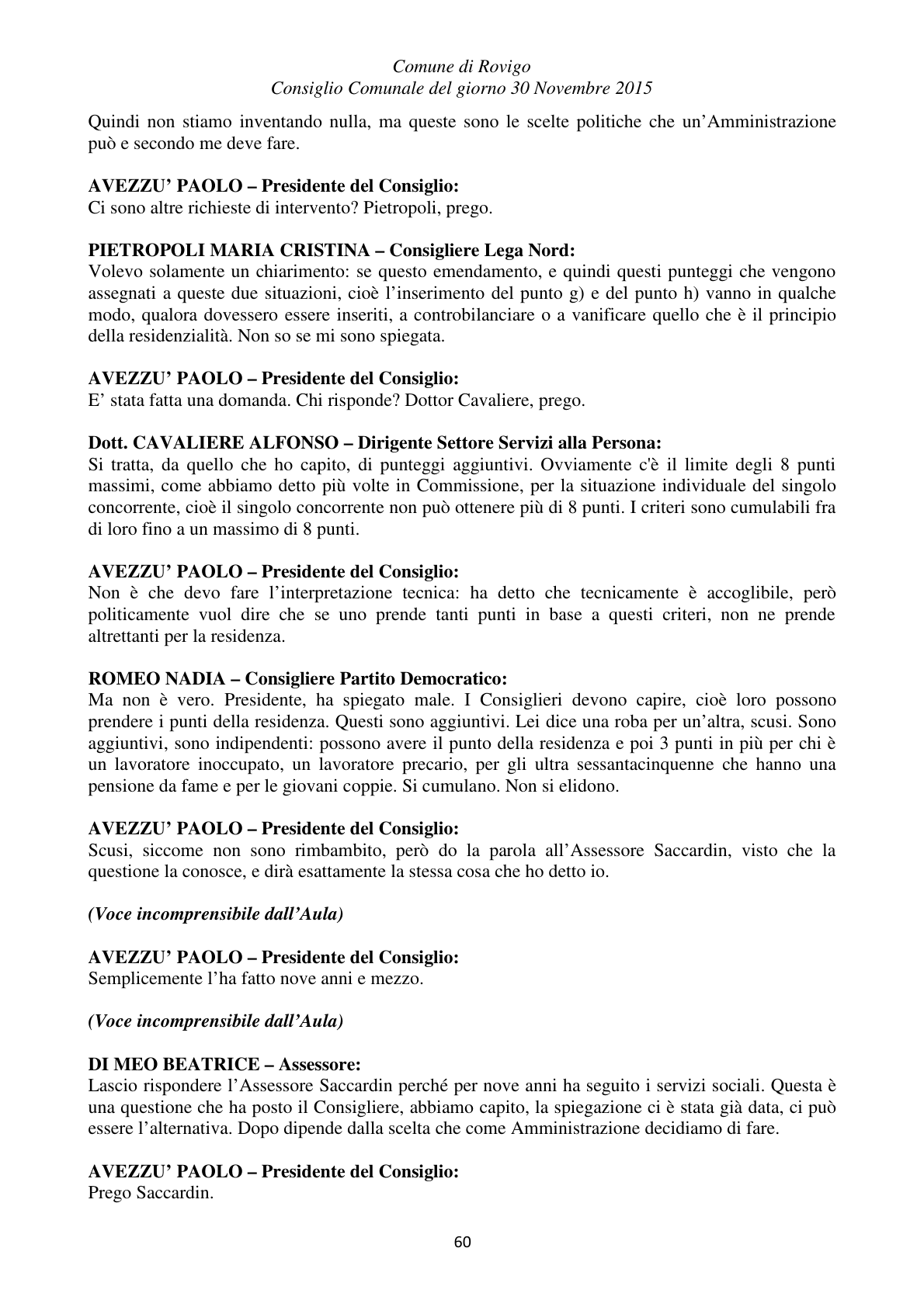 Pagina 60 del verbale