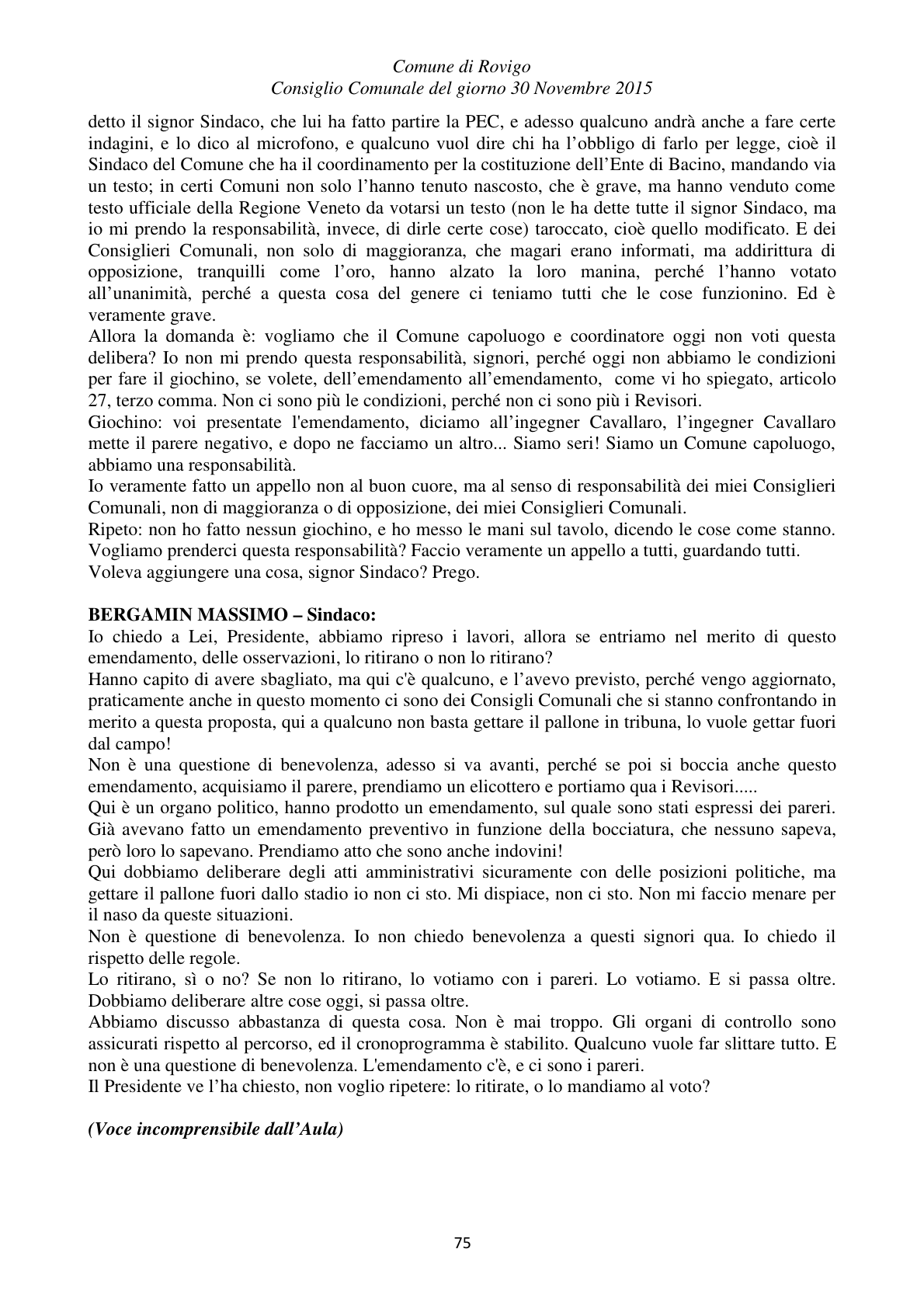 Pagina 75 del verbale