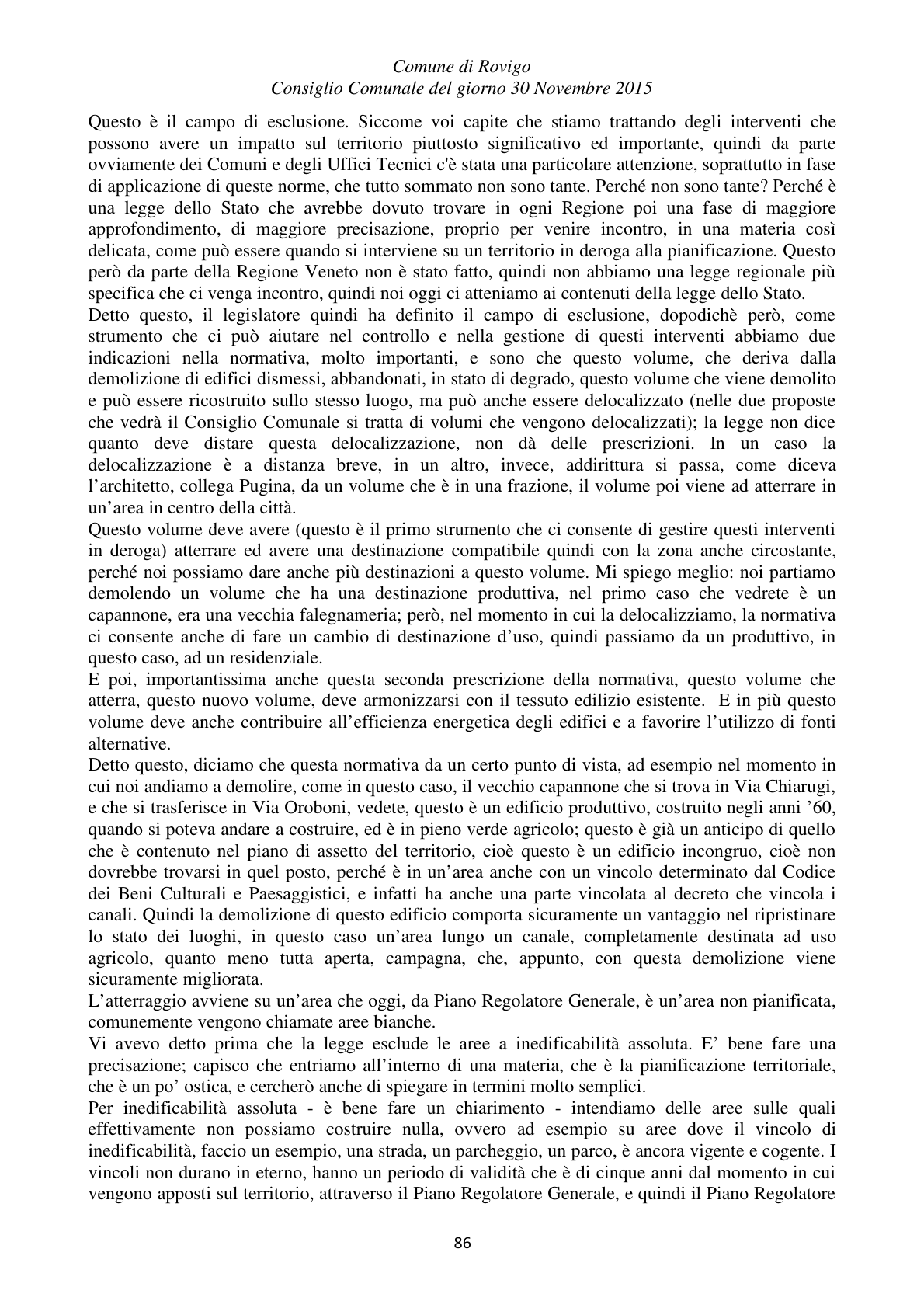 Pagina 86 del verbale