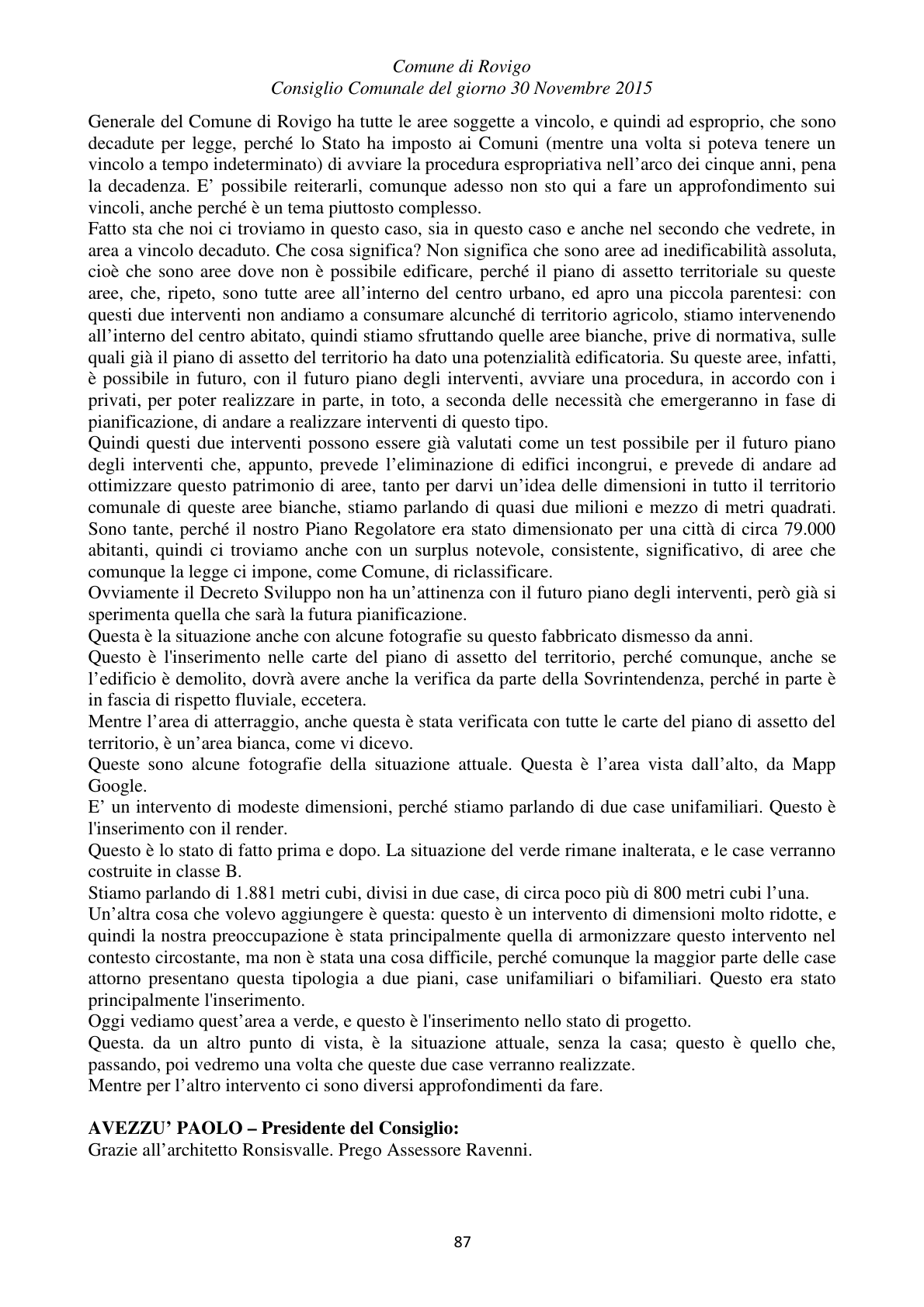 Pagina 87 del verbale