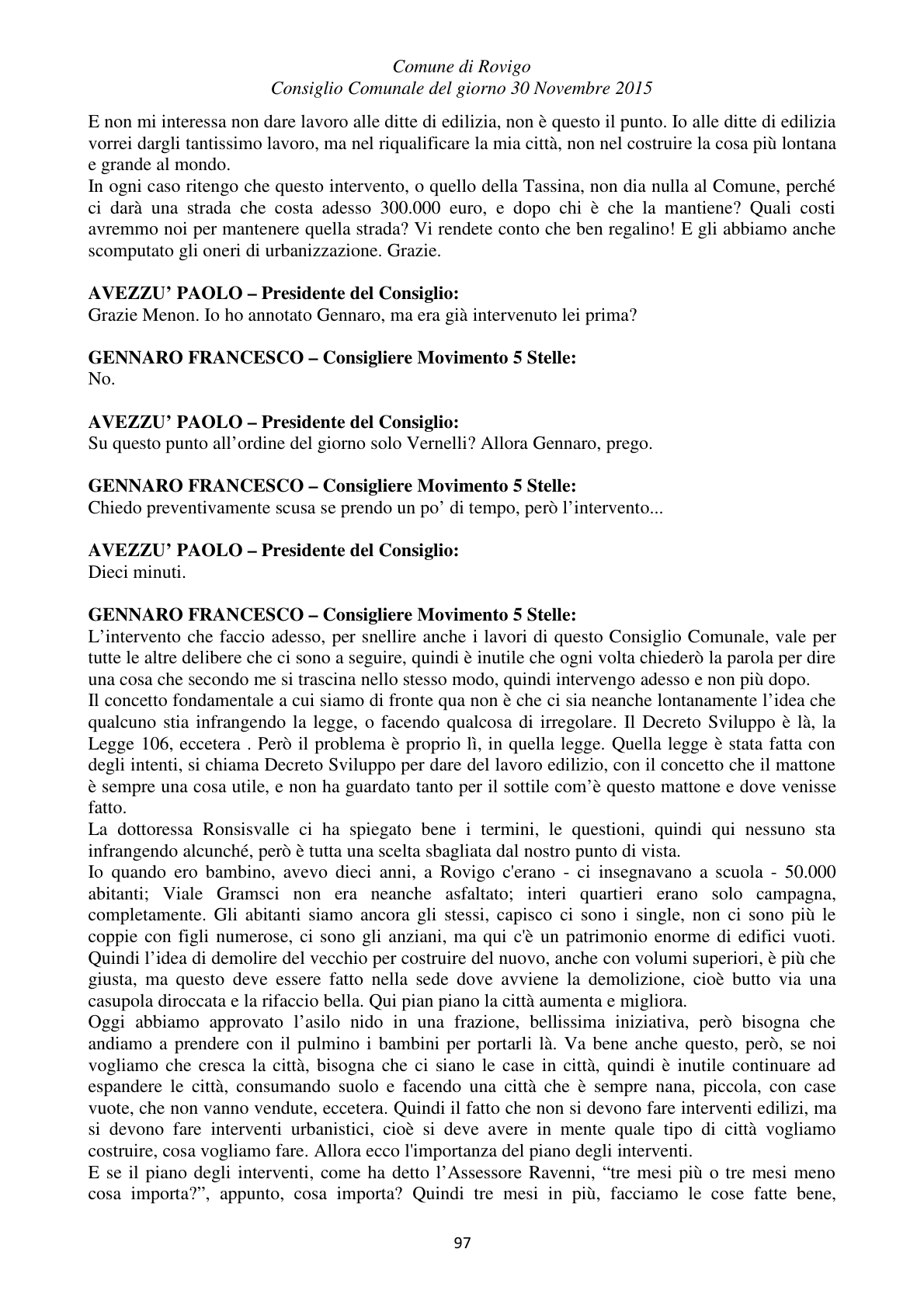 Pagina 97 del verbale