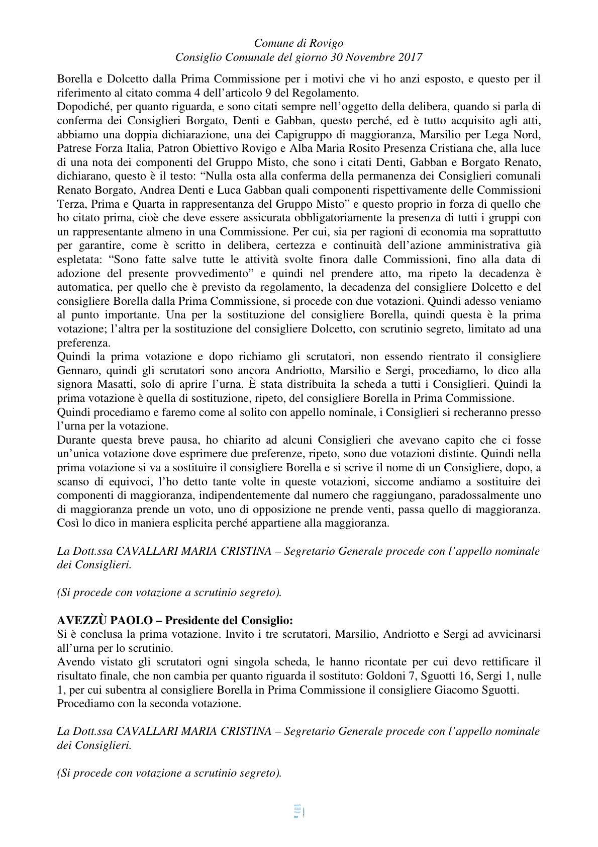 Pagina 17 del verbale
