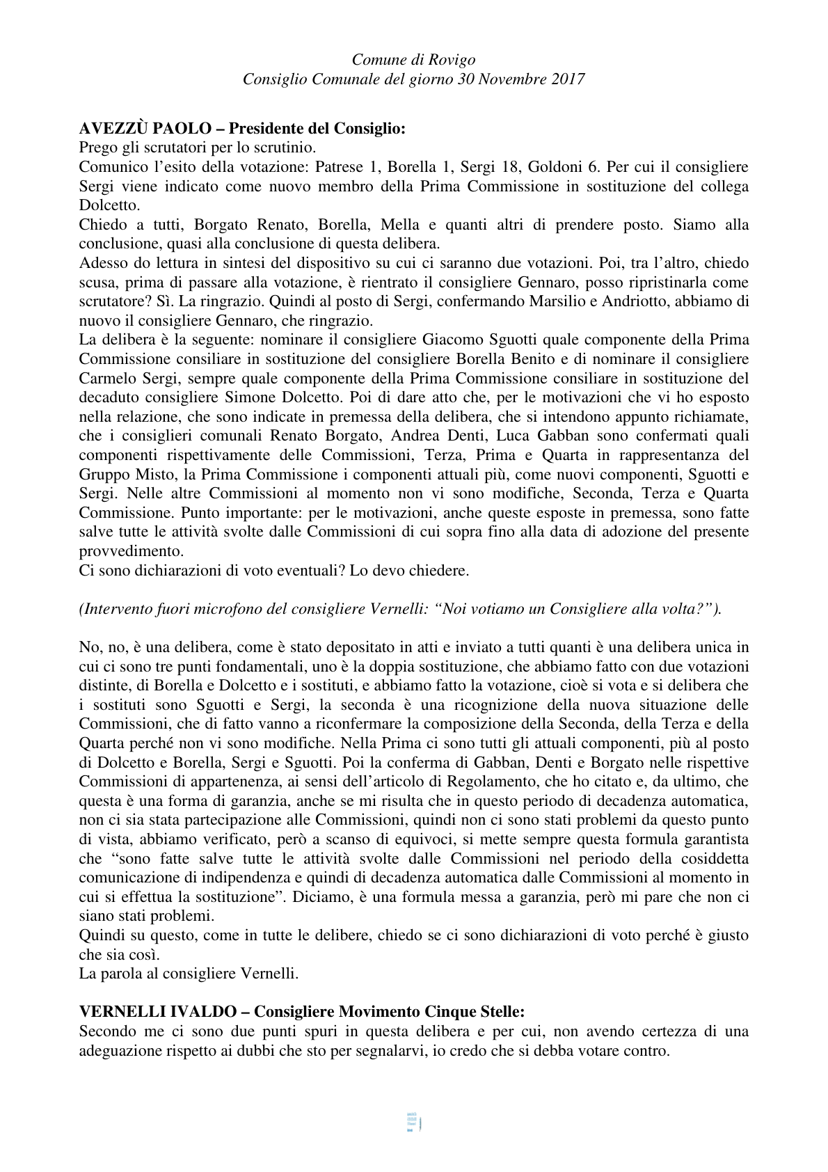Pagina 18 del verbale