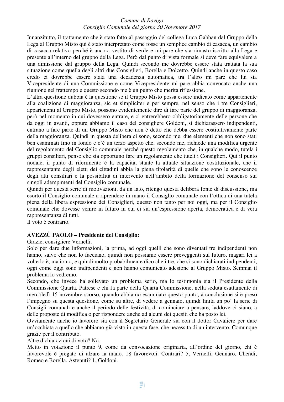 Pagina 19 del verbale