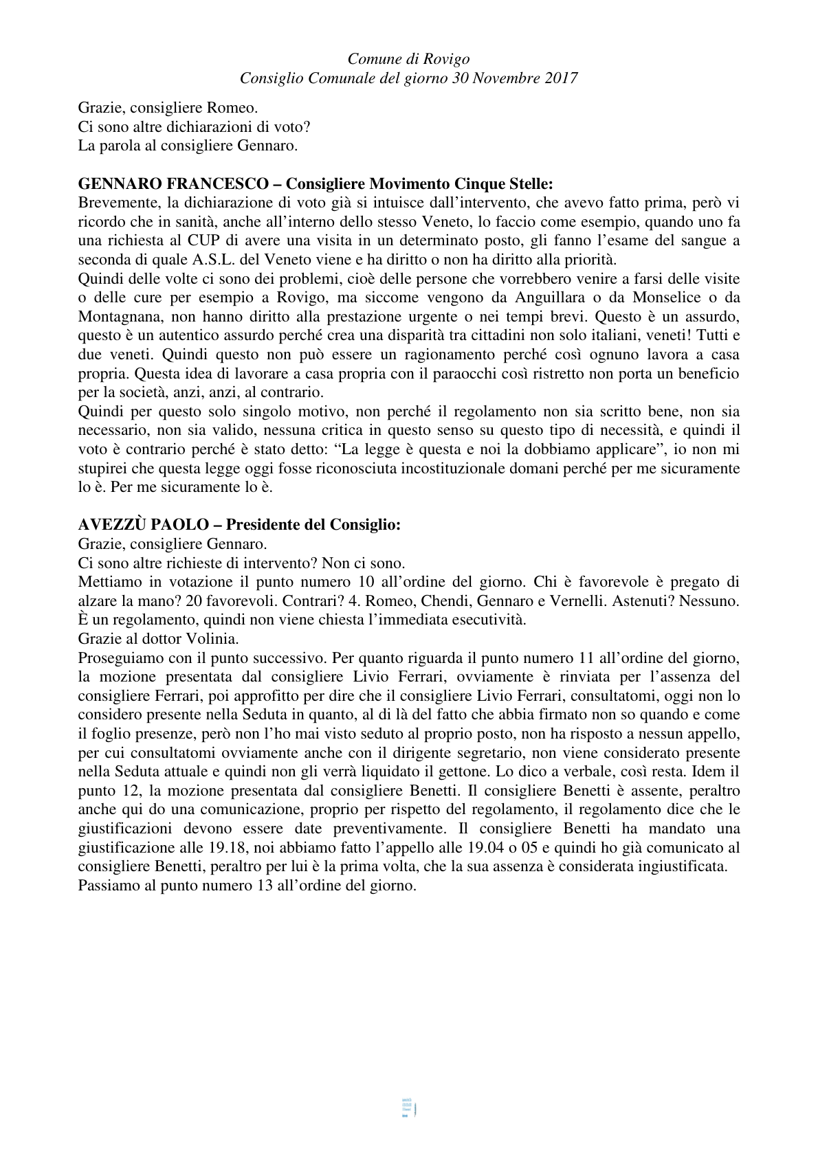 Pagina 29 del verbale
