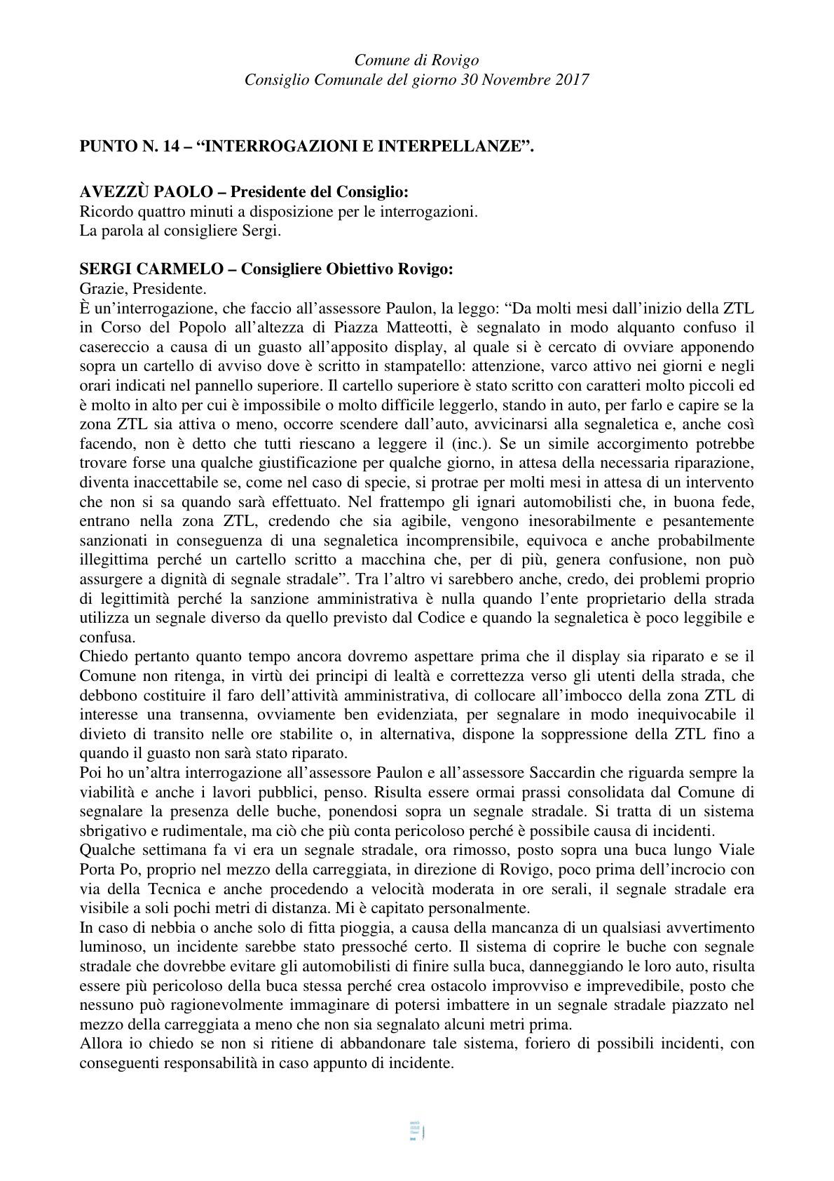 Pagina 34 del verbale