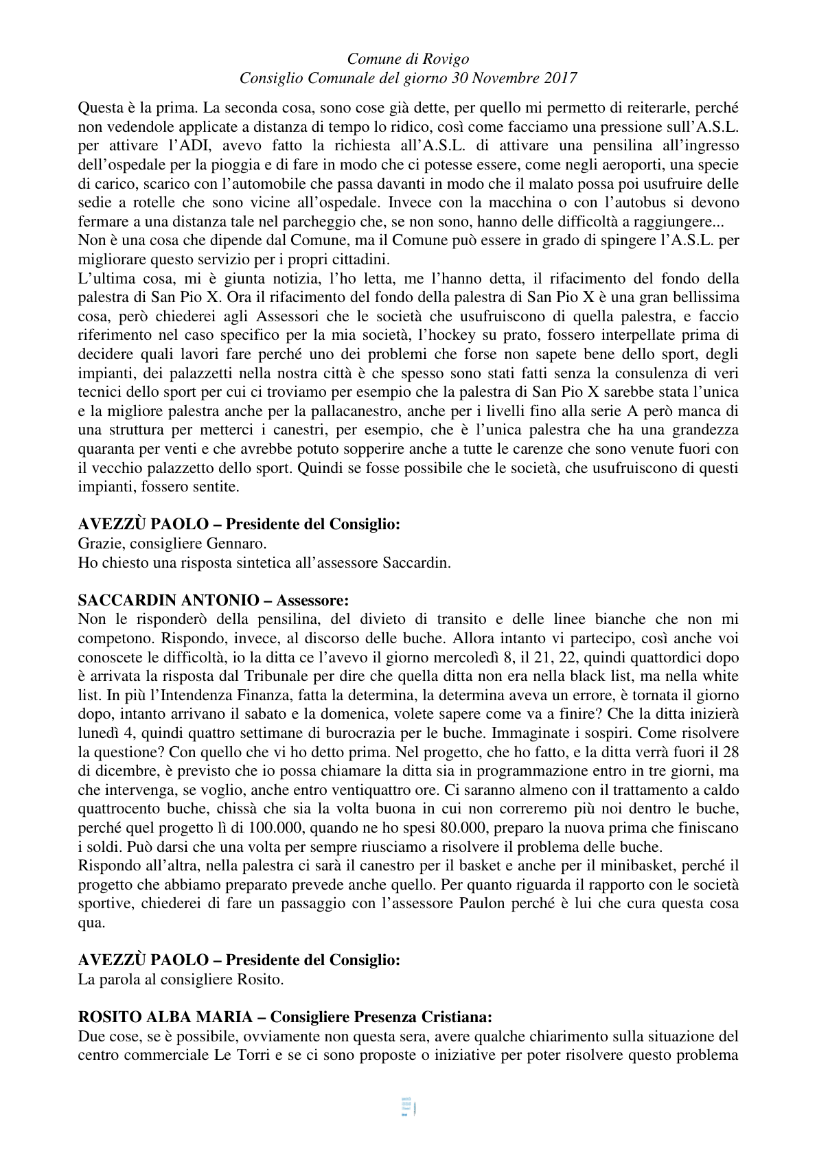 Pagina 39 del verbale