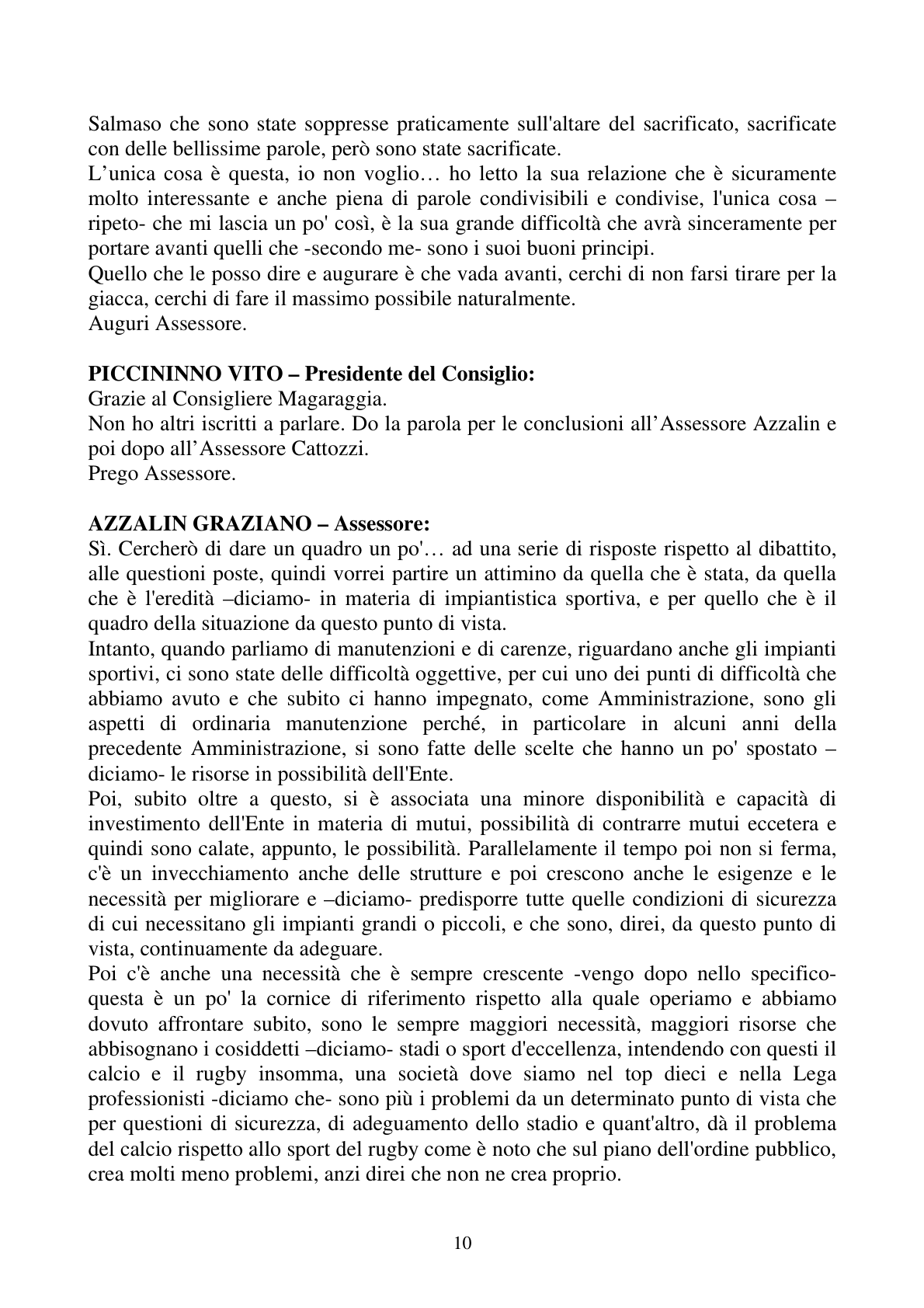 Pagina 10 del verbale