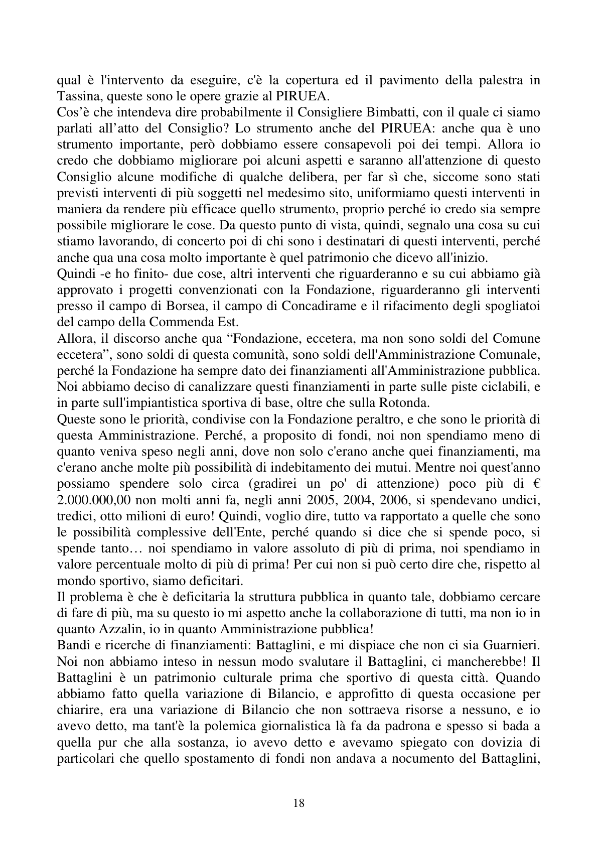 Pagina 18 del verbale